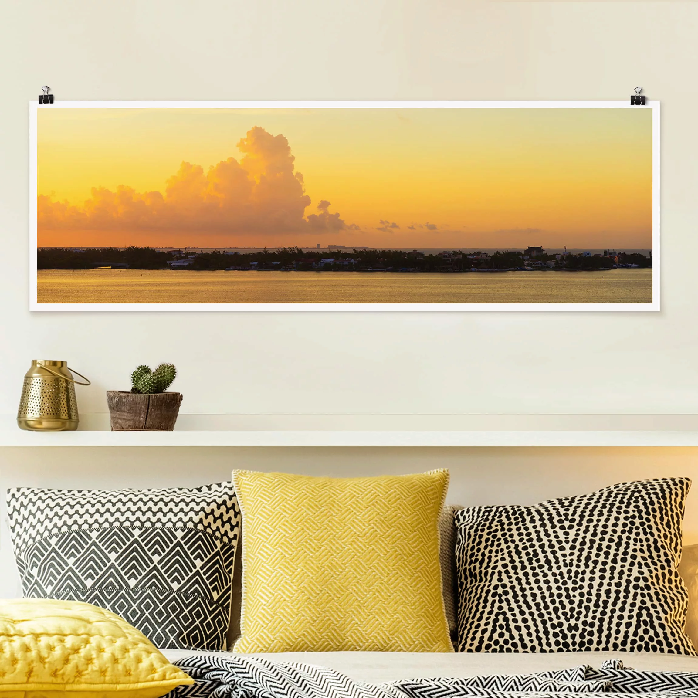 Panorama Poster Natur & Landschaft Mexiko Sonnenuntergang günstig online kaufen