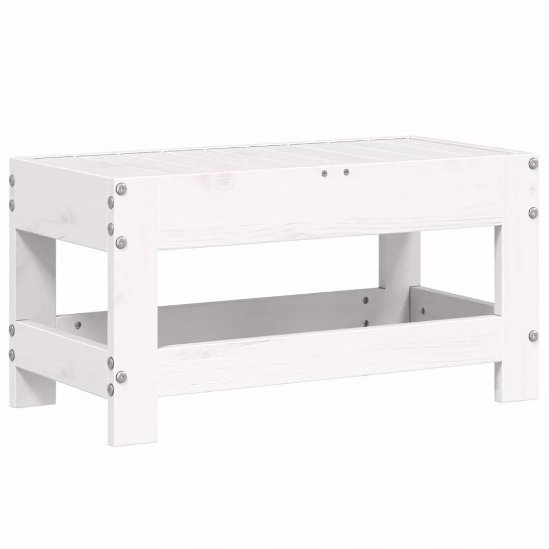 vidaXL Sofaelement Gartenhocker Weiß 62x30x32 cm günstig online kaufen