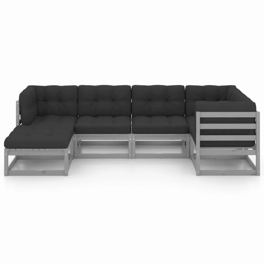 6-tlg. Garten-lounge-set Mit Kissen Kiefer Massivholz günstig online kaufen