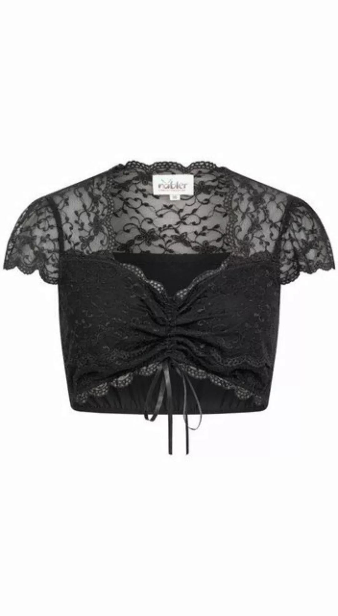 Nübler Dirndlbluse Dirndlbluse Kurzarm Lisa in Schwarz von Nübler günstig online kaufen