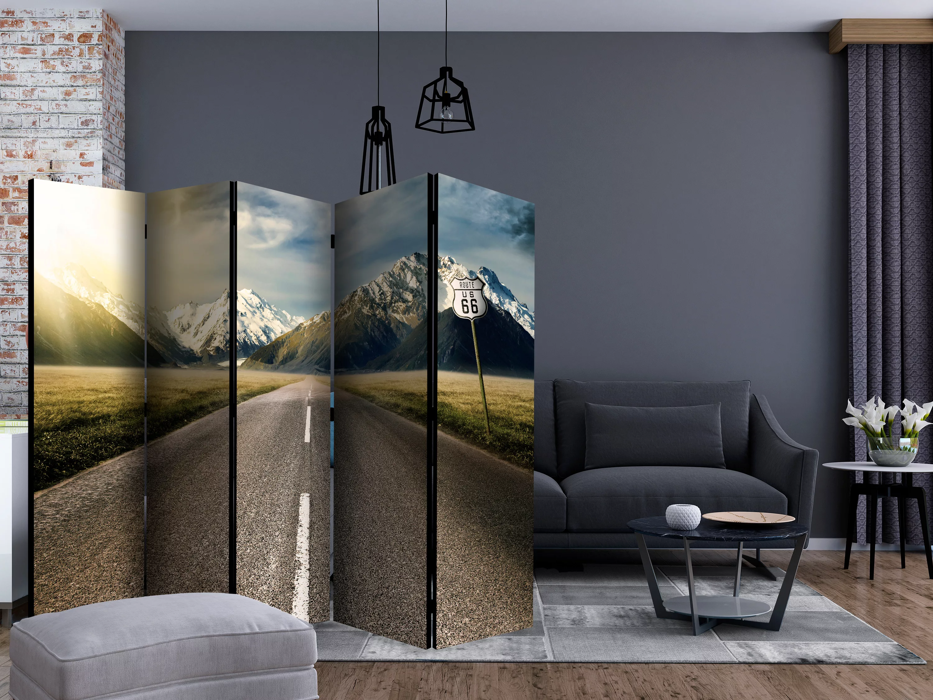 5-teiliges Paravent - The Long Road Ii [room Dividers] günstig online kaufen