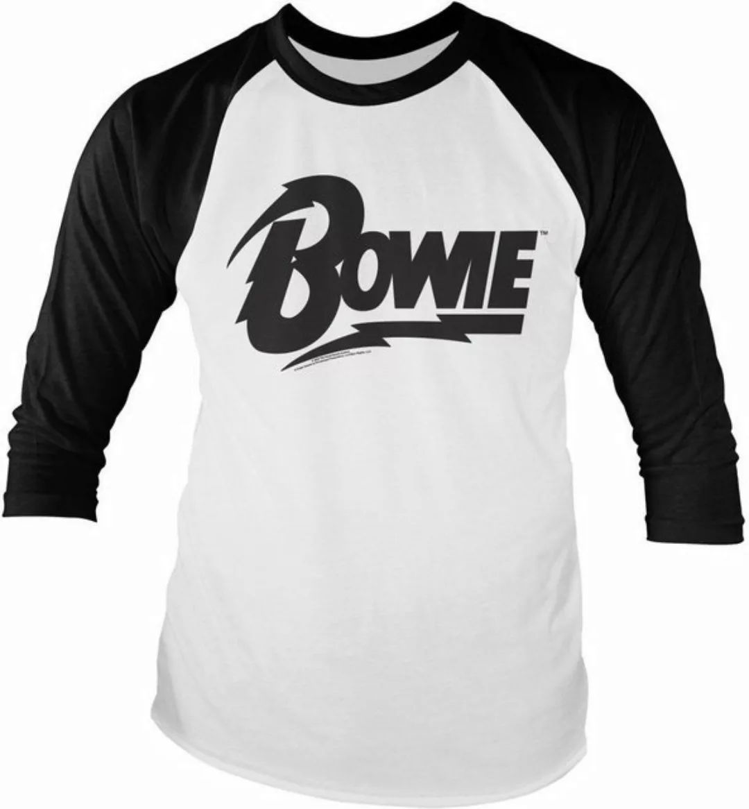 David Bowie Longsleeve Logo Baseball Long Sleeve Tee günstig online kaufen