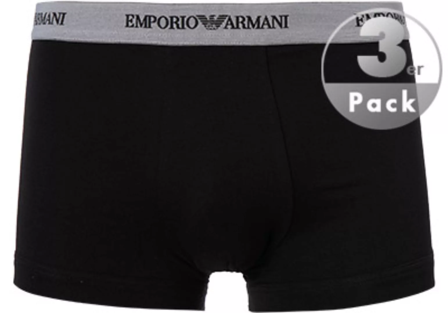 Emporio Armani 111357-cc717 Boxer 3 Einheiten XL Black / Grey günstig online kaufen