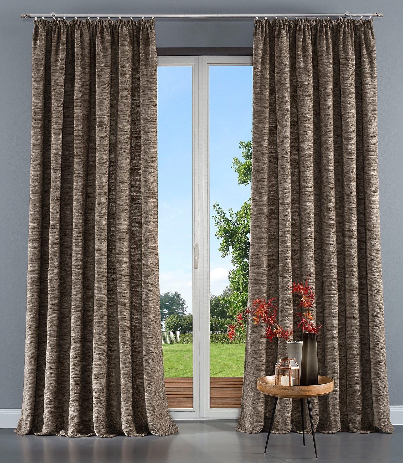 Wirth Vorhang Trondheim 328 g/m², Schlaufen günstig online kaufen