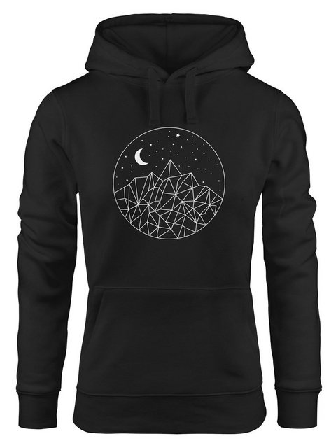 Neverless Hoodie Hoodie Damen Berge und Sterne Polygon Sweatshirt Kapuze Ka günstig online kaufen