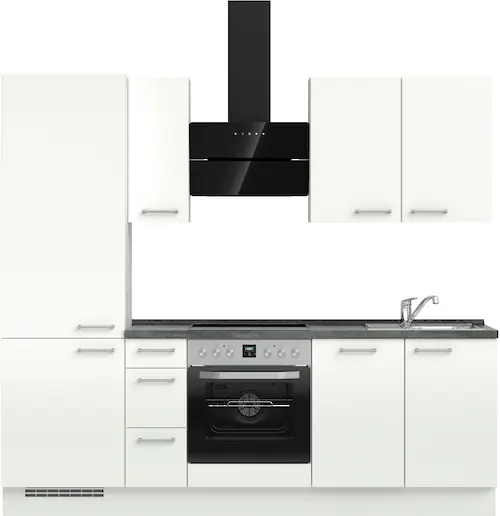 nobilia® Küchenzeile »"Laser II"«, vormontiert, Ausrichtung wählbar, Breite günstig online kaufen