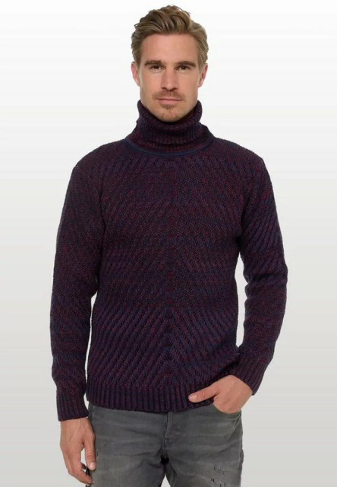 Rusty Neal Strickpullover im angesagten Kontrast-Design günstig online kaufen