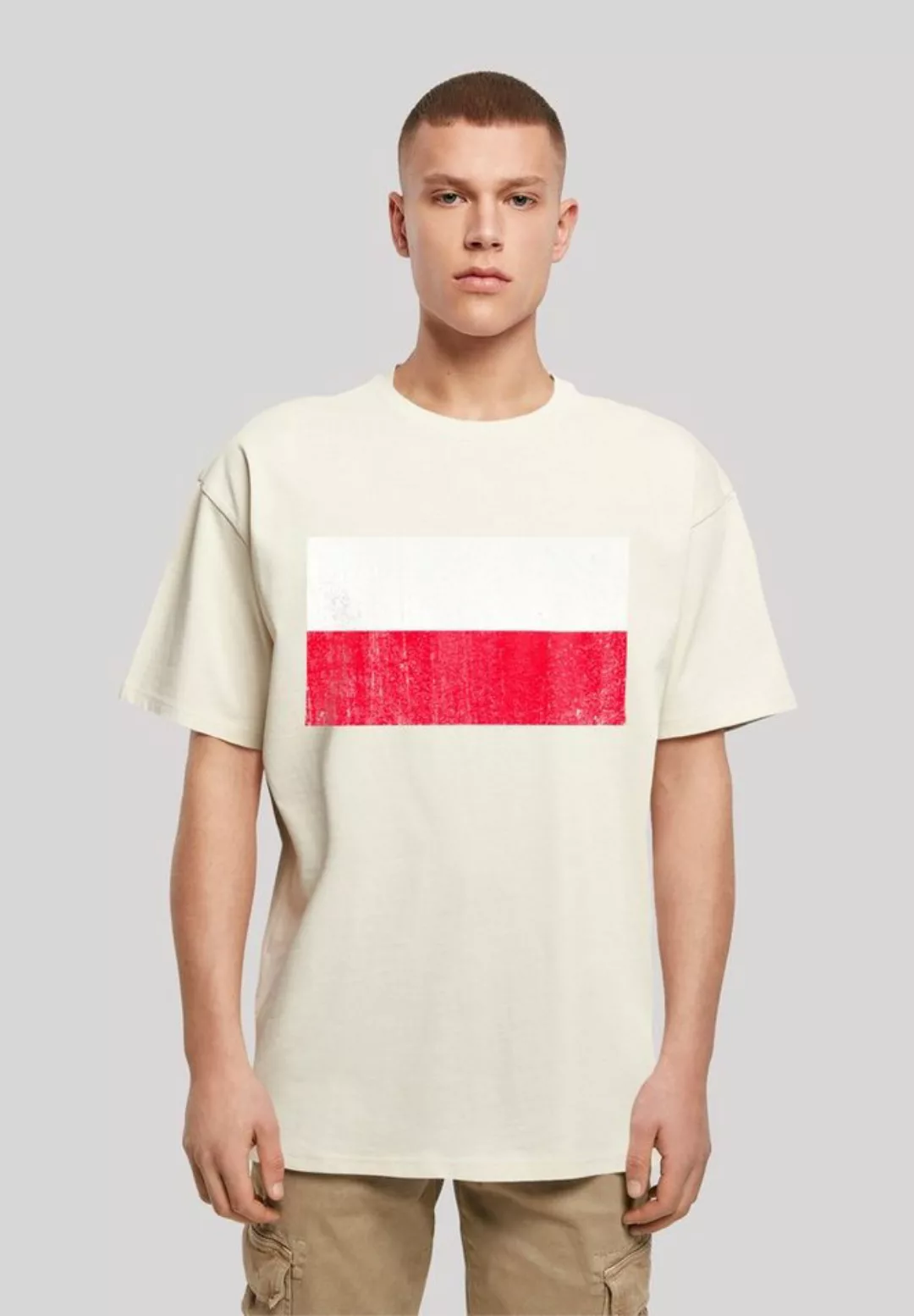 F4NT4STIC T-Shirt "Poland Polen Flagge distressed", Print günstig online kaufen