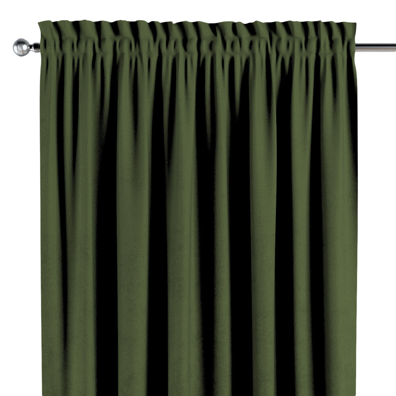 Vorhang mit Tunnel und Köpfchen, waldgrün, Crema (185-87) günstig online kaufen