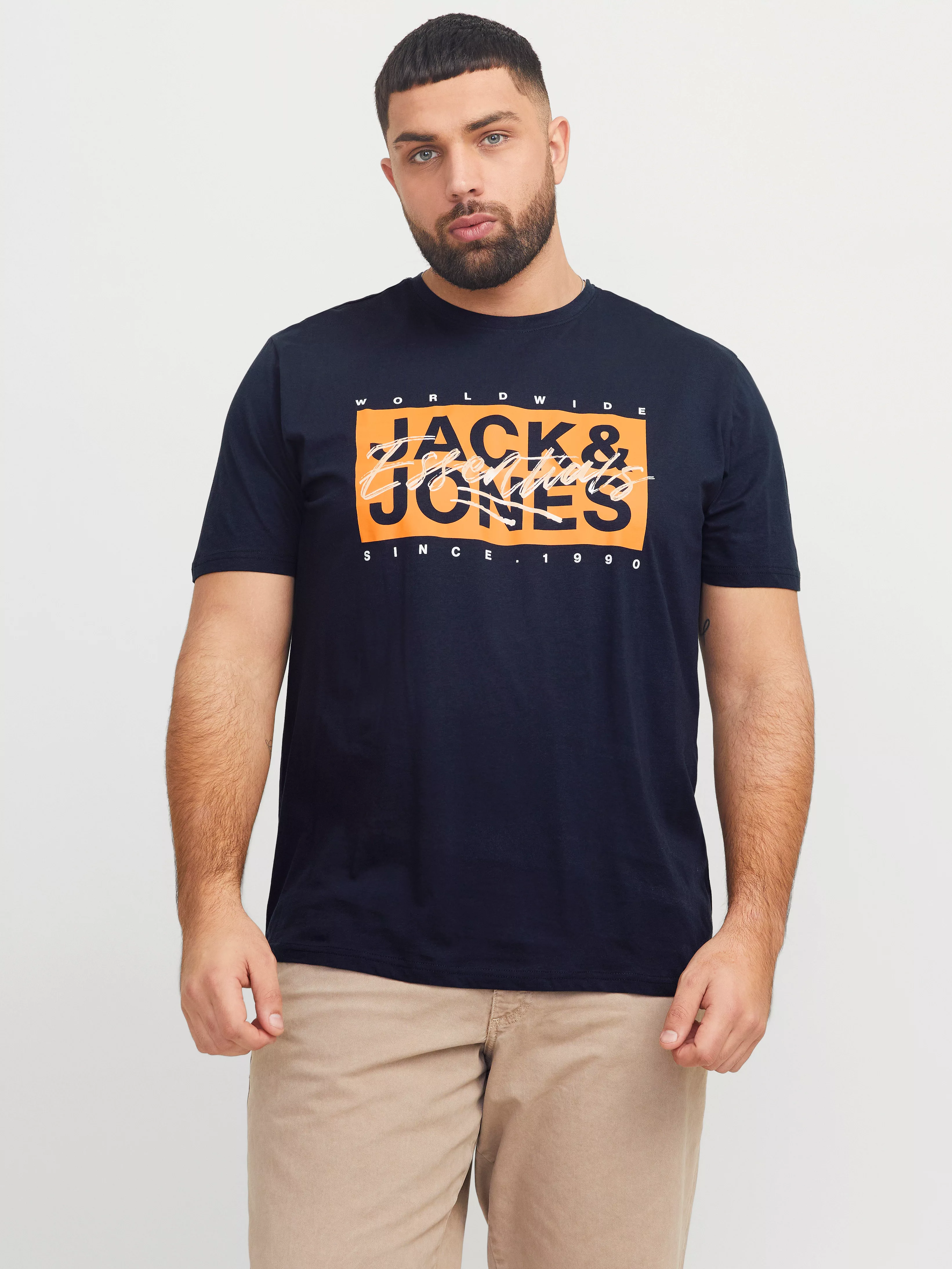 Jack & Jones PlusSize Rundhalsshirt "JJCOLTON TEE SS CREW NECK PLS" günstig online kaufen