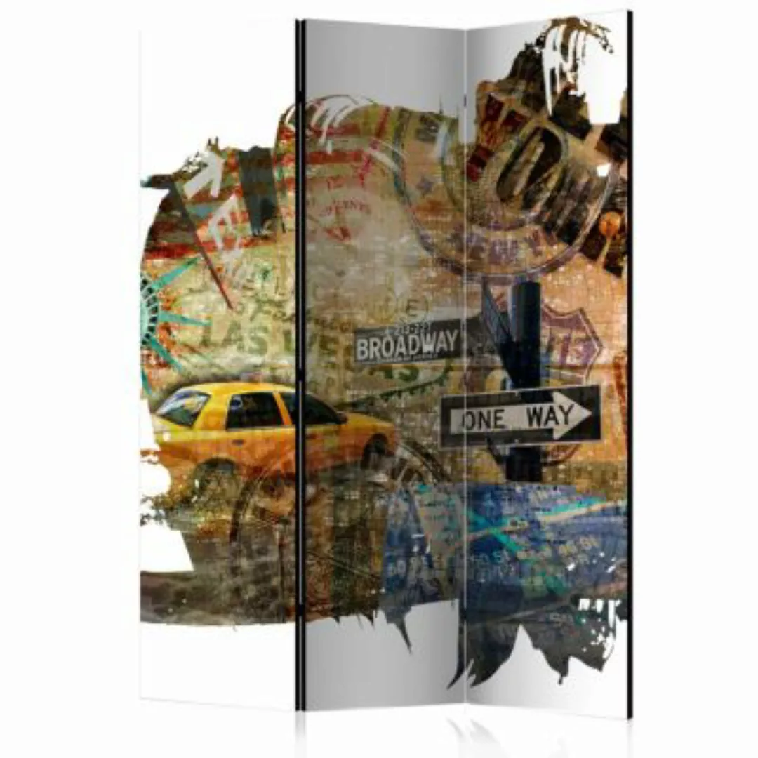 artgeist Paravent New York Collage [Room Dividers] mehrfarbig Gr. 135 x 172 günstig online kaufen