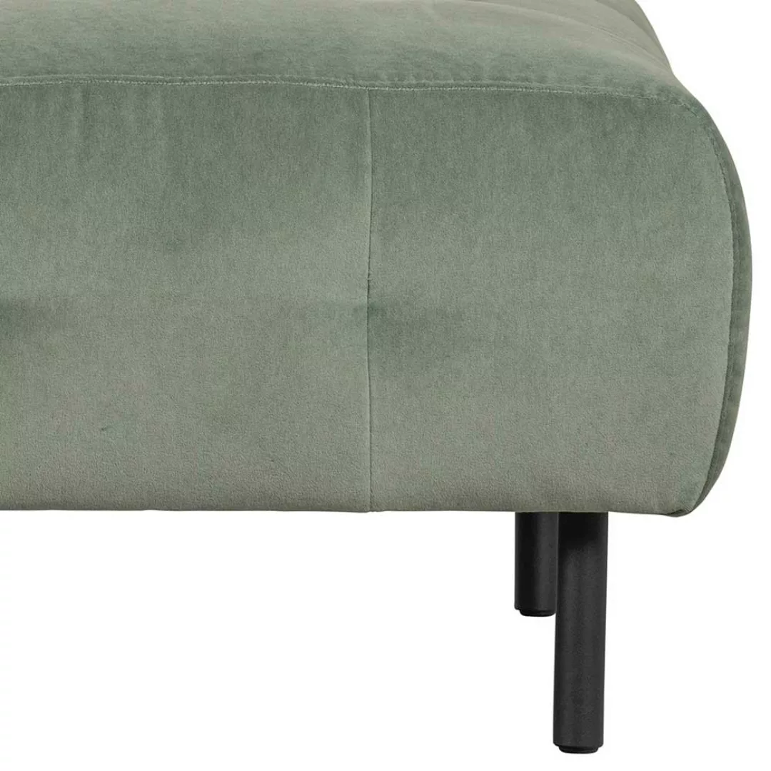 Couch Beistellhocker in Graugrün Vierfußgestell aus Metall günstig online kaufen