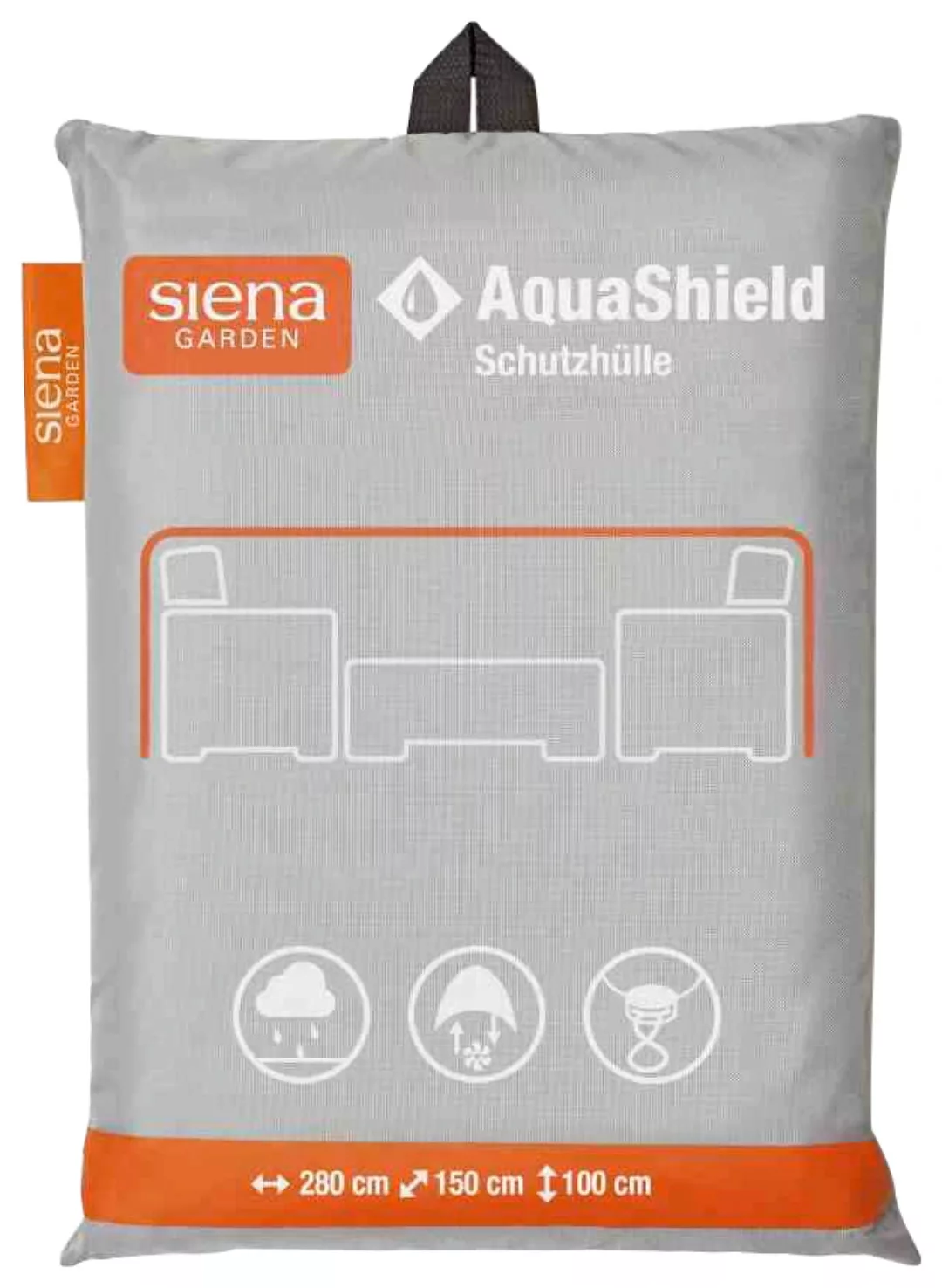 Siena Garden AquaShield Sitzgruppenhülle Hellgrau 280x150xH100 cm günstig online kaufen