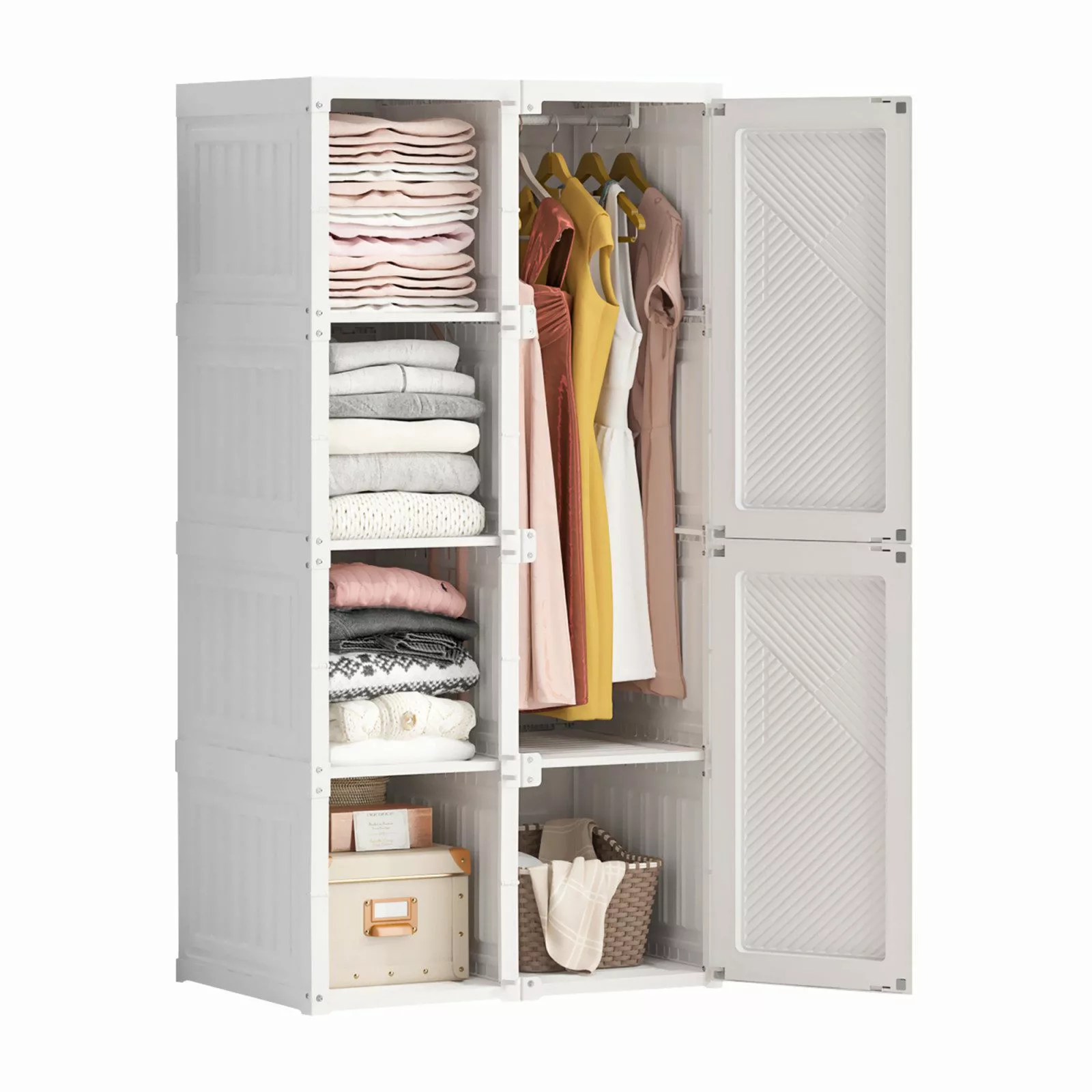 Furnishings Home Kleiderschrank Hochschränke Faltbares Garderobe günstig online kaufen