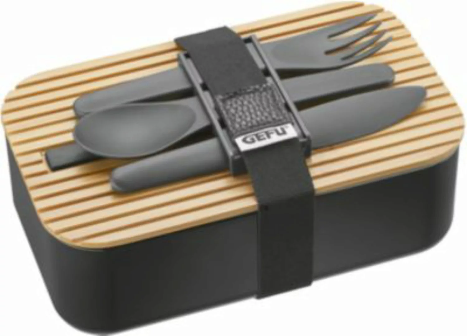GEFU "4-tlg. Lunchbox-Set ""Enviro"" mit Besteck" schwarz günstig online kaufen