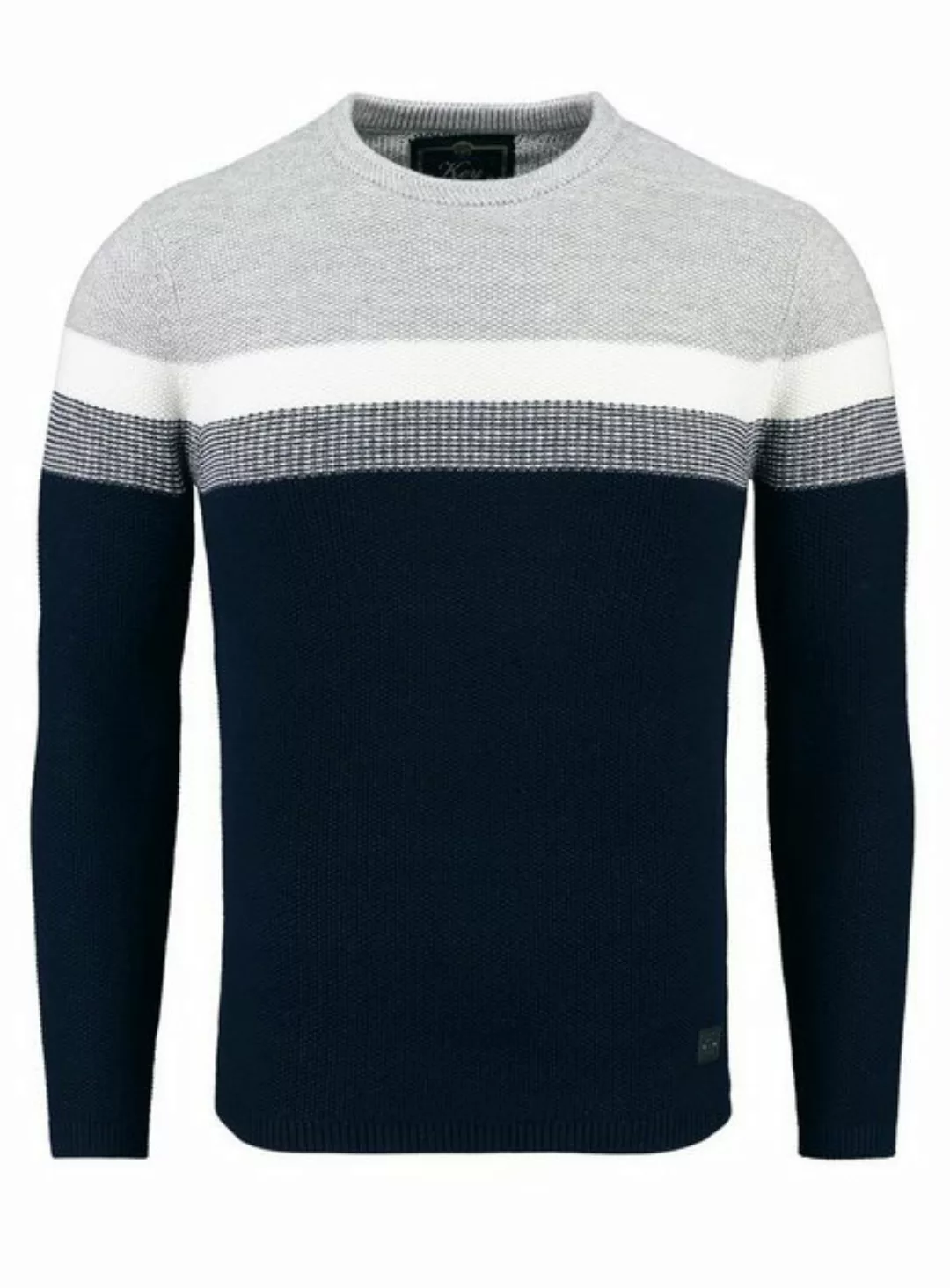 Key Largo Strickpullover Hansi für Herren kontrast Look gestreift MST00088 günstig online kaufen