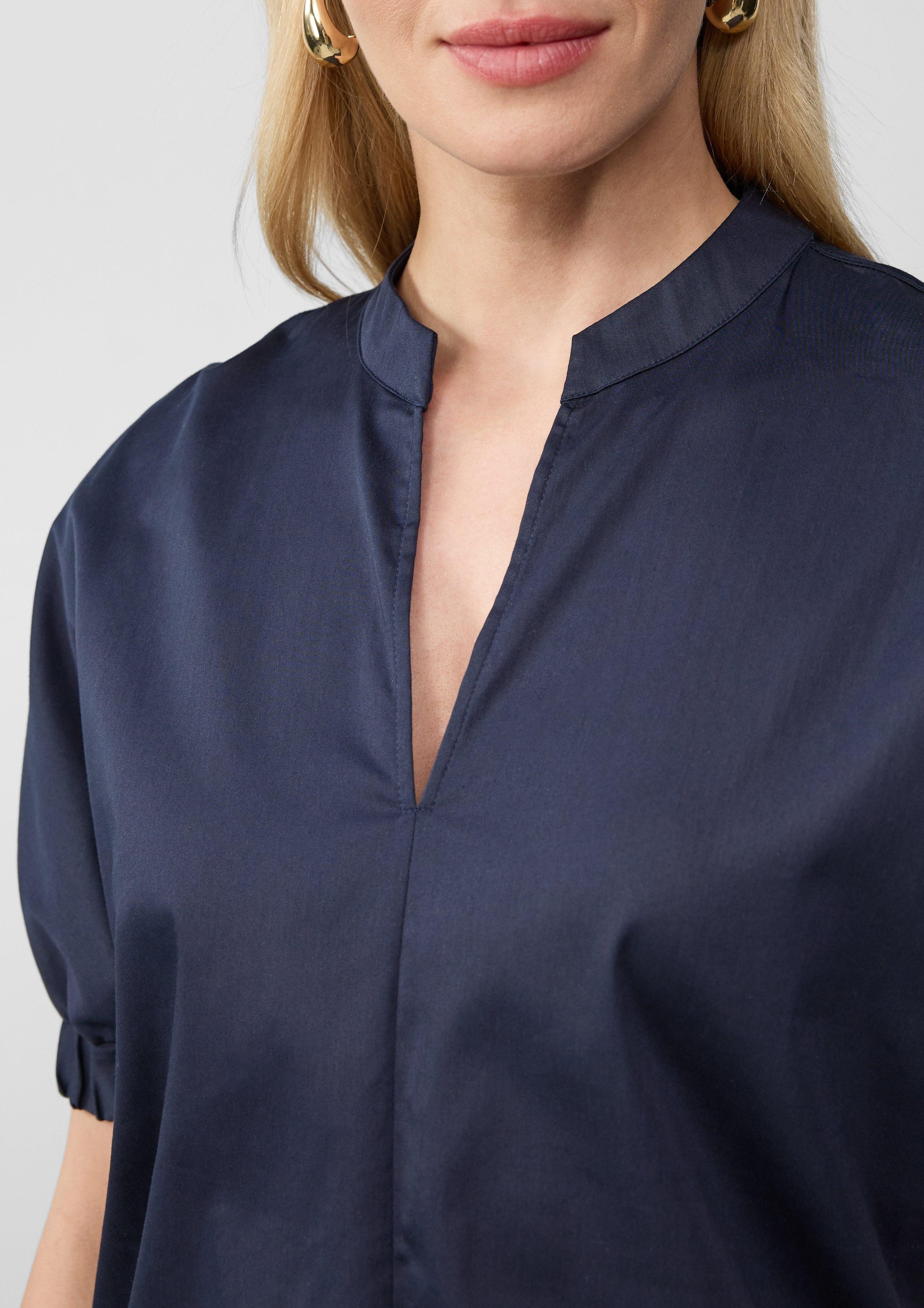 s.Oliver BLACK LABEL Kurzarmbluse mit Tunika-Ausschnitt günstig online kaufen