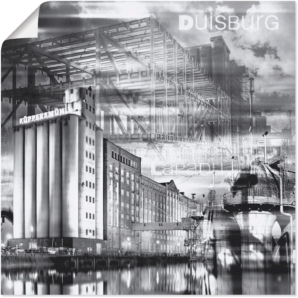 Artland Wandbild »Duisburg Skyline Collage III«, Deutschland, (1 St.), als günstig online kaufen