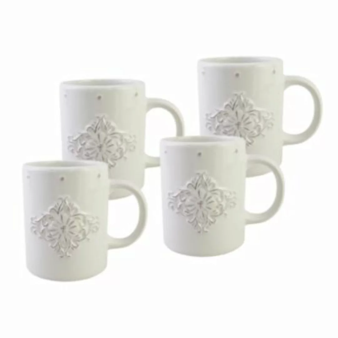 Neuetischkultur Kaffeebecher Keramik weiß 4er-Set Bessie günstig online kaufen