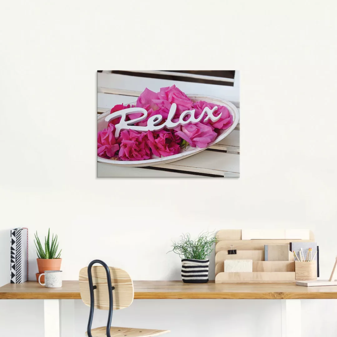 Artland Glasbild "Relax", Sprüche & Texte, (1 St.), in verschiedenen Größen günstig online kaufen