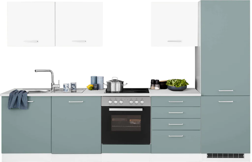 HELD MÖBEL Küchenzeile "Visby", ohne E-Geräte, Breite 300 cm, für Kühl/Gefr günstig online kaufen