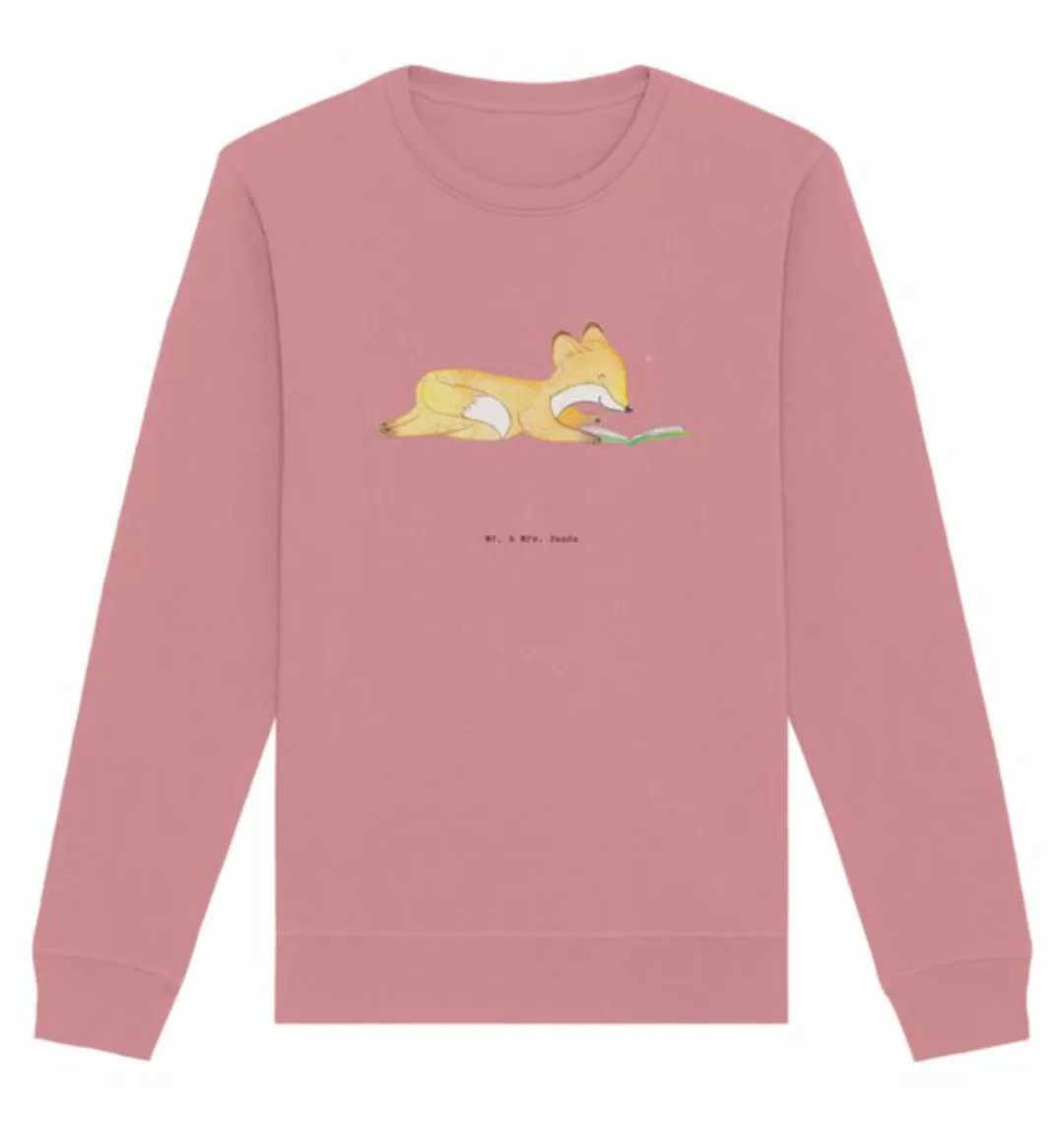 Mr. & Mrs. Panda Longpullover Größe XL Fuchs Lesen - Canyon Pink - Geschenk günstig online kaufen