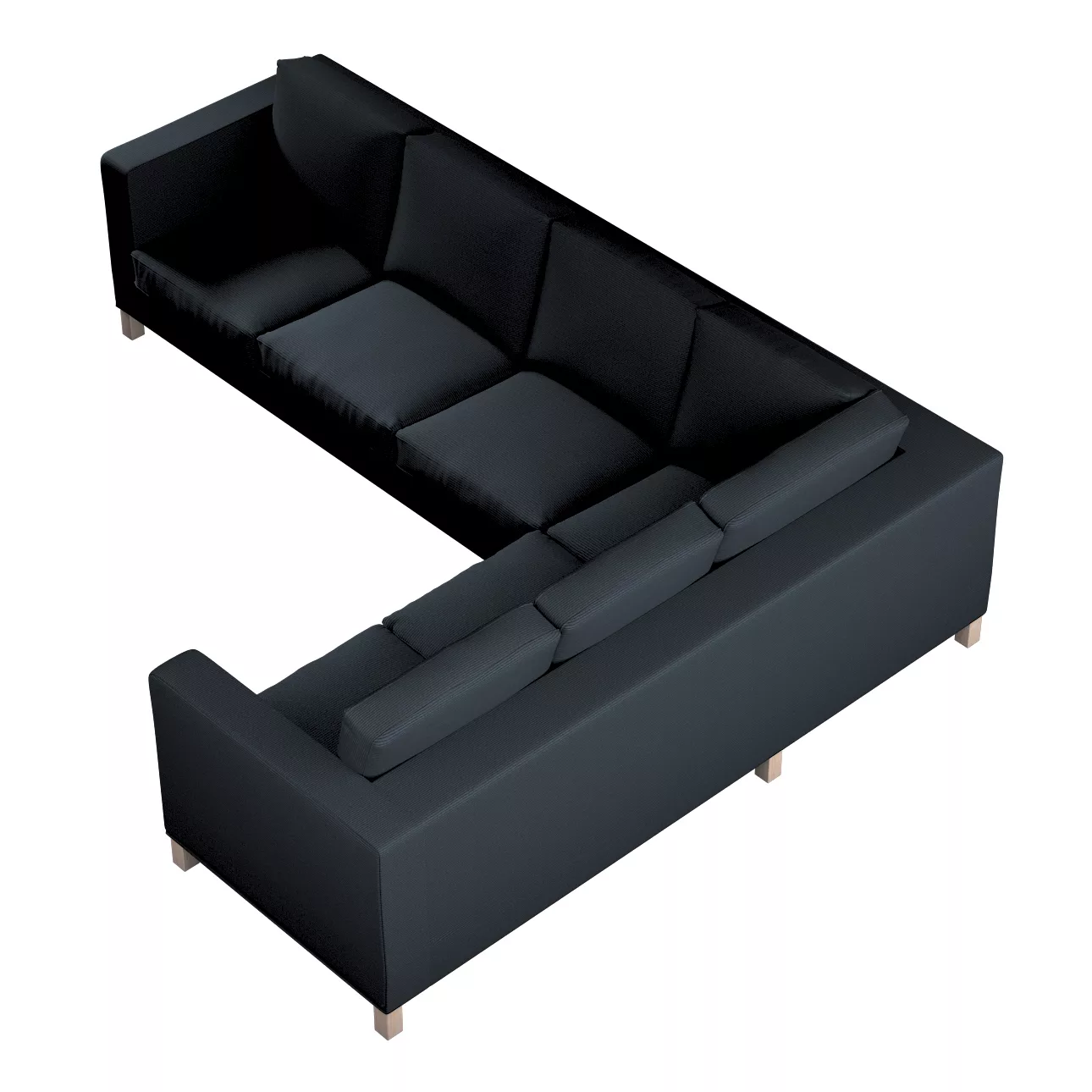 Bezug für Karlanda Sofa Ecke links, anthrazit, 36cm x 30cm x 50cm, Manchest günstig online kaufen