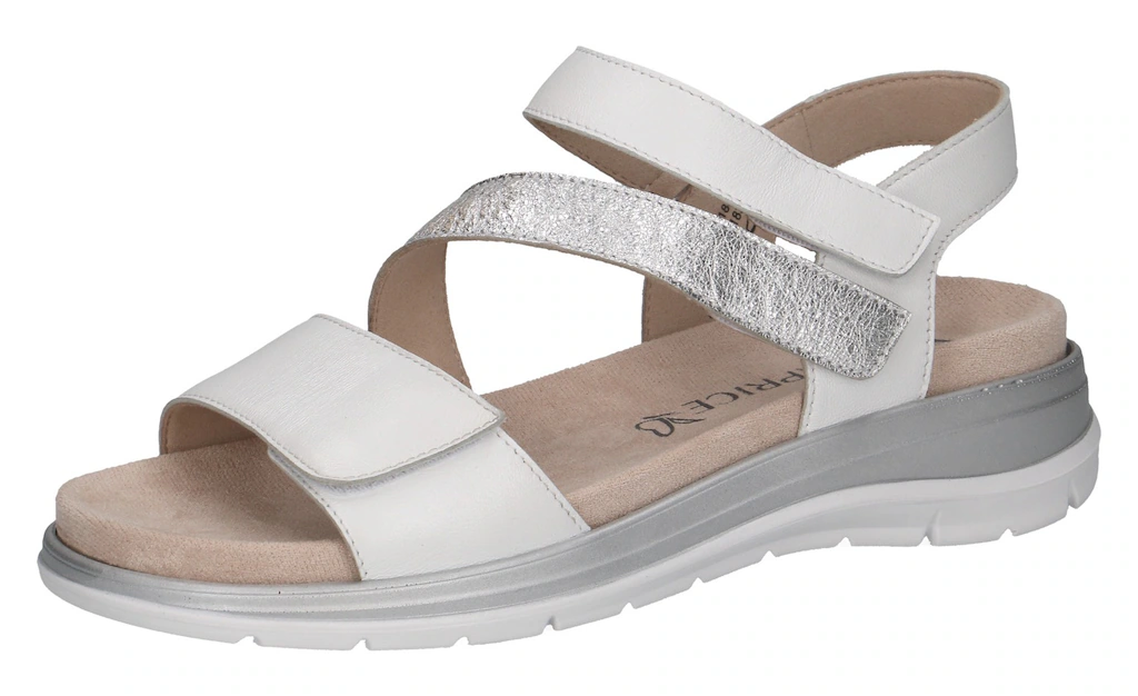 Caprice Riemchensandale, Keilsandalette, Bequemschuh, Sommerschuh im Metall günstig online kaufen