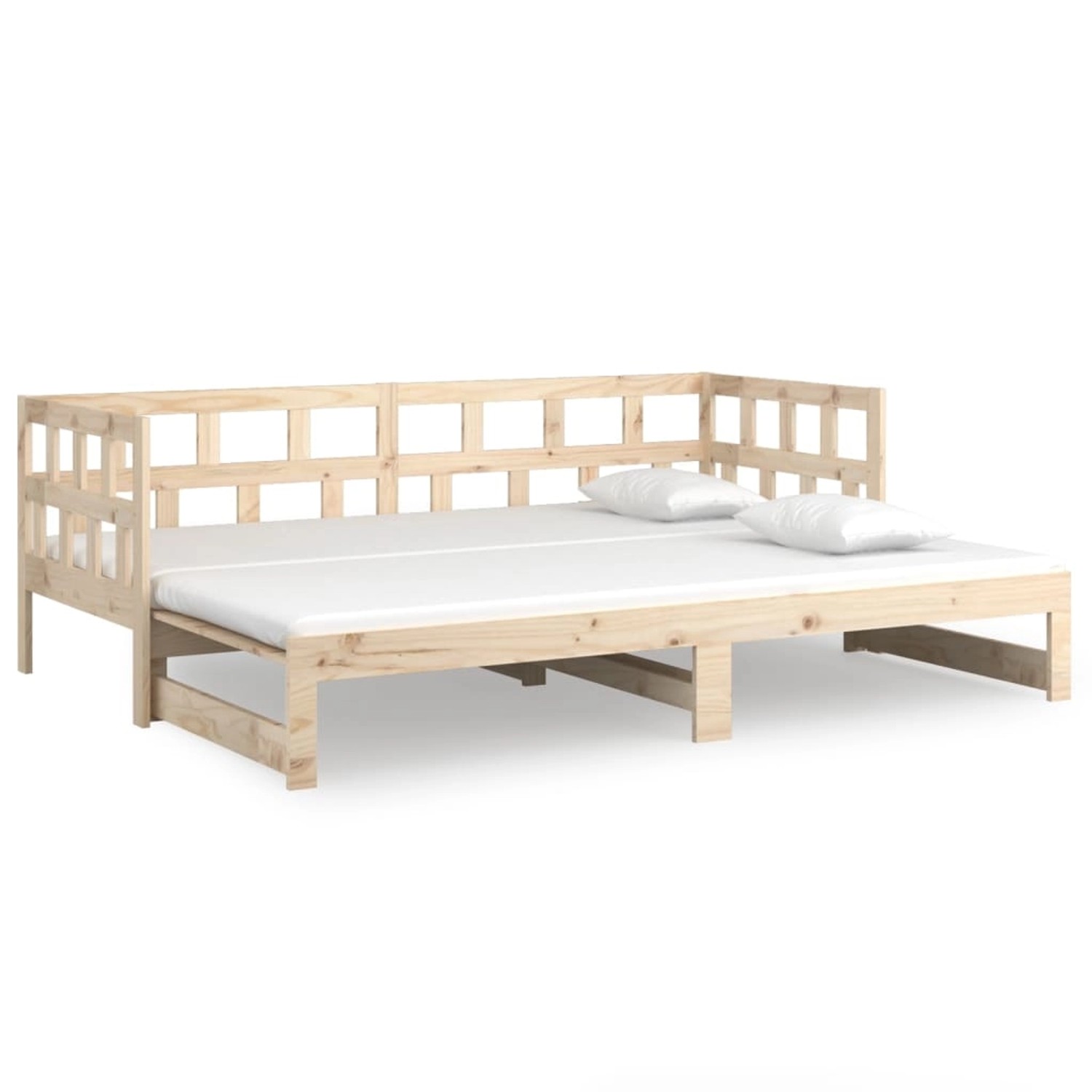 vidaXL Gästebett Tagesbett Gästebett Ausziehbar Massivholz Kiefer 2x90x200 günstig online kaufen