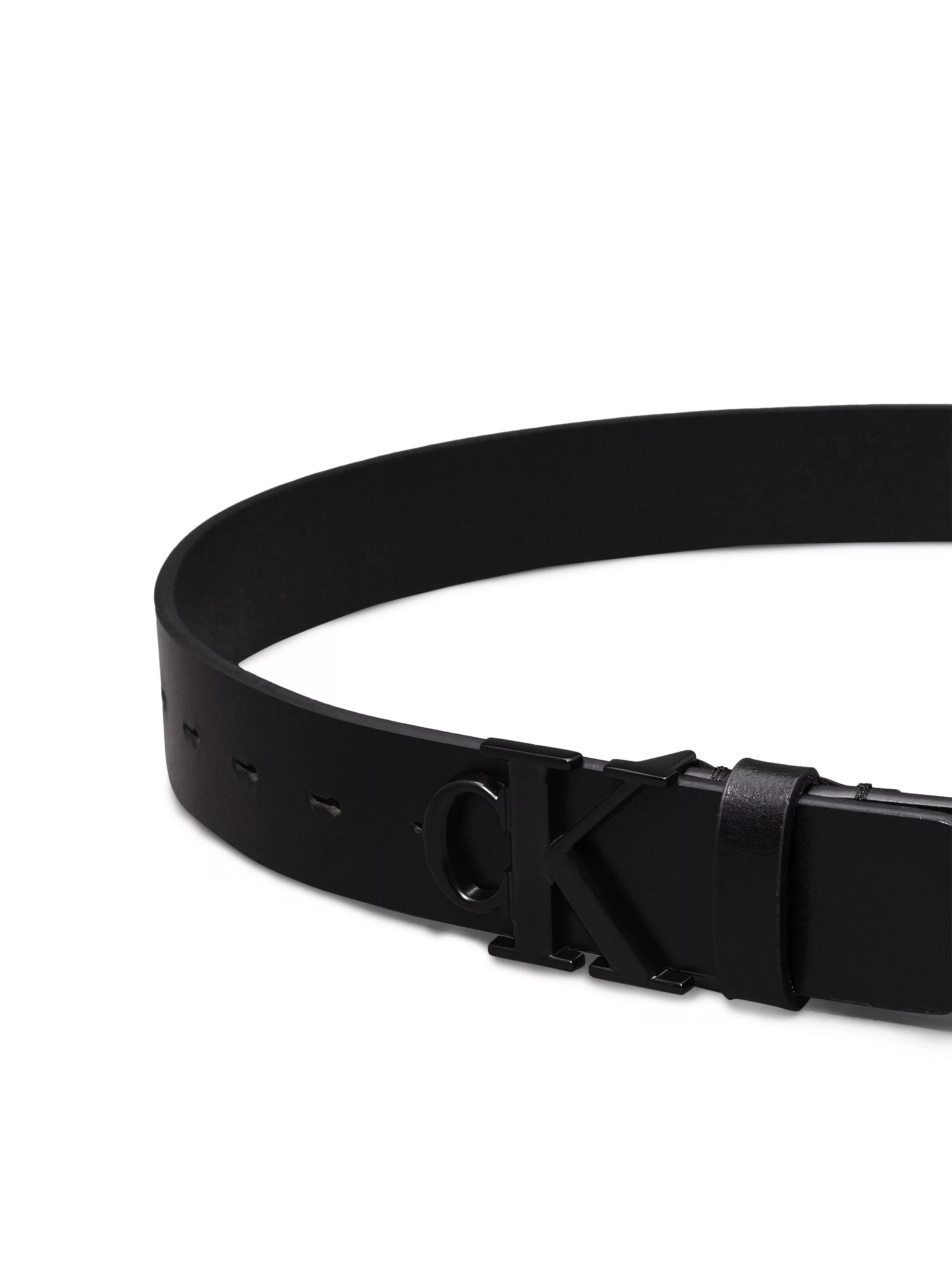 Calvin Klein Jeans Ledergürtel "ROUND MONO PLAQUE LTHR BELT 35MM", mit CK-L günstig online kaufen