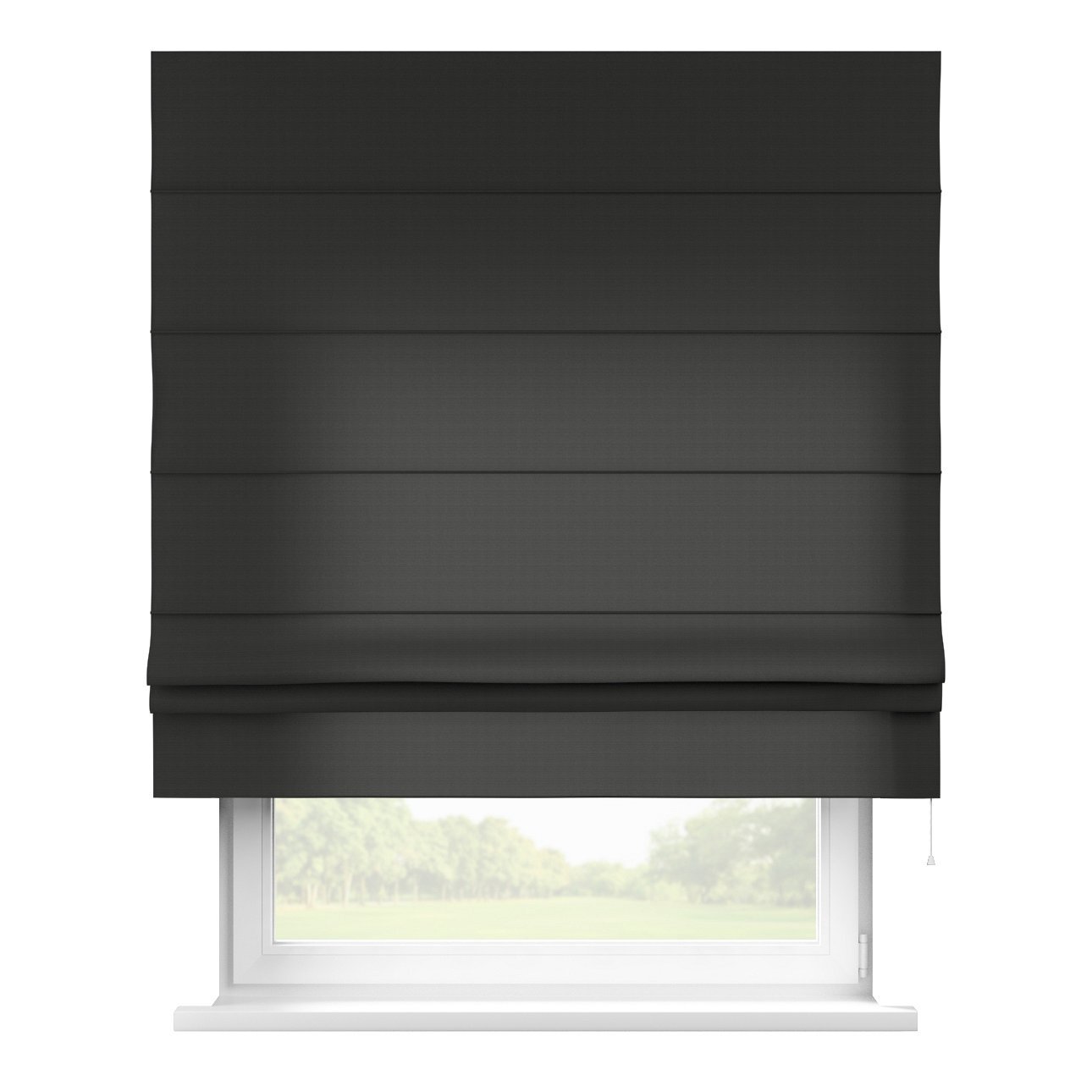 Dekoria Raffrollo Padva, schwarz, 130 x 170 cm günstig online kaufen