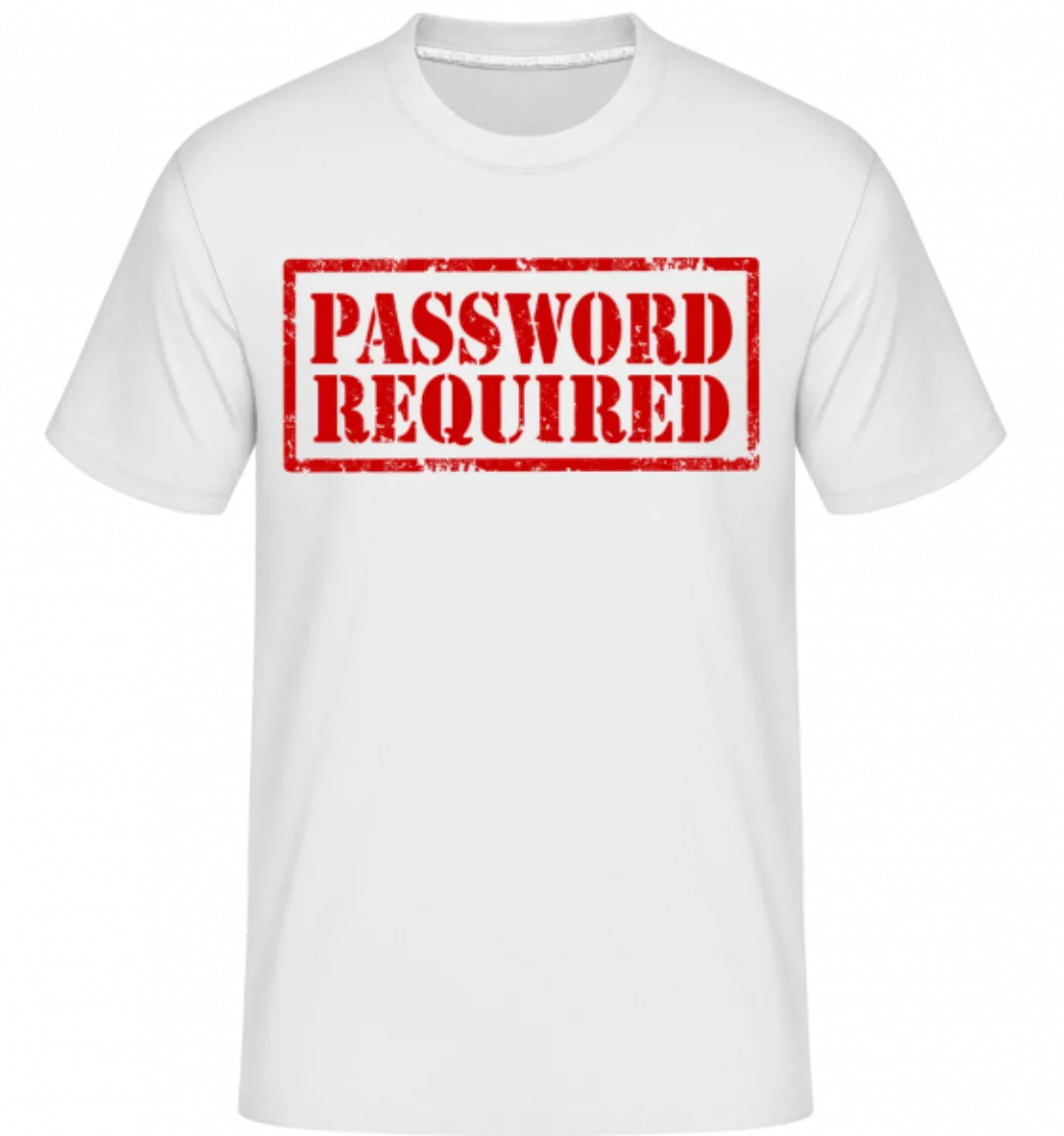 Password Required Sign Red · Shirtinator Männer T-Shirt günstig online kaufen