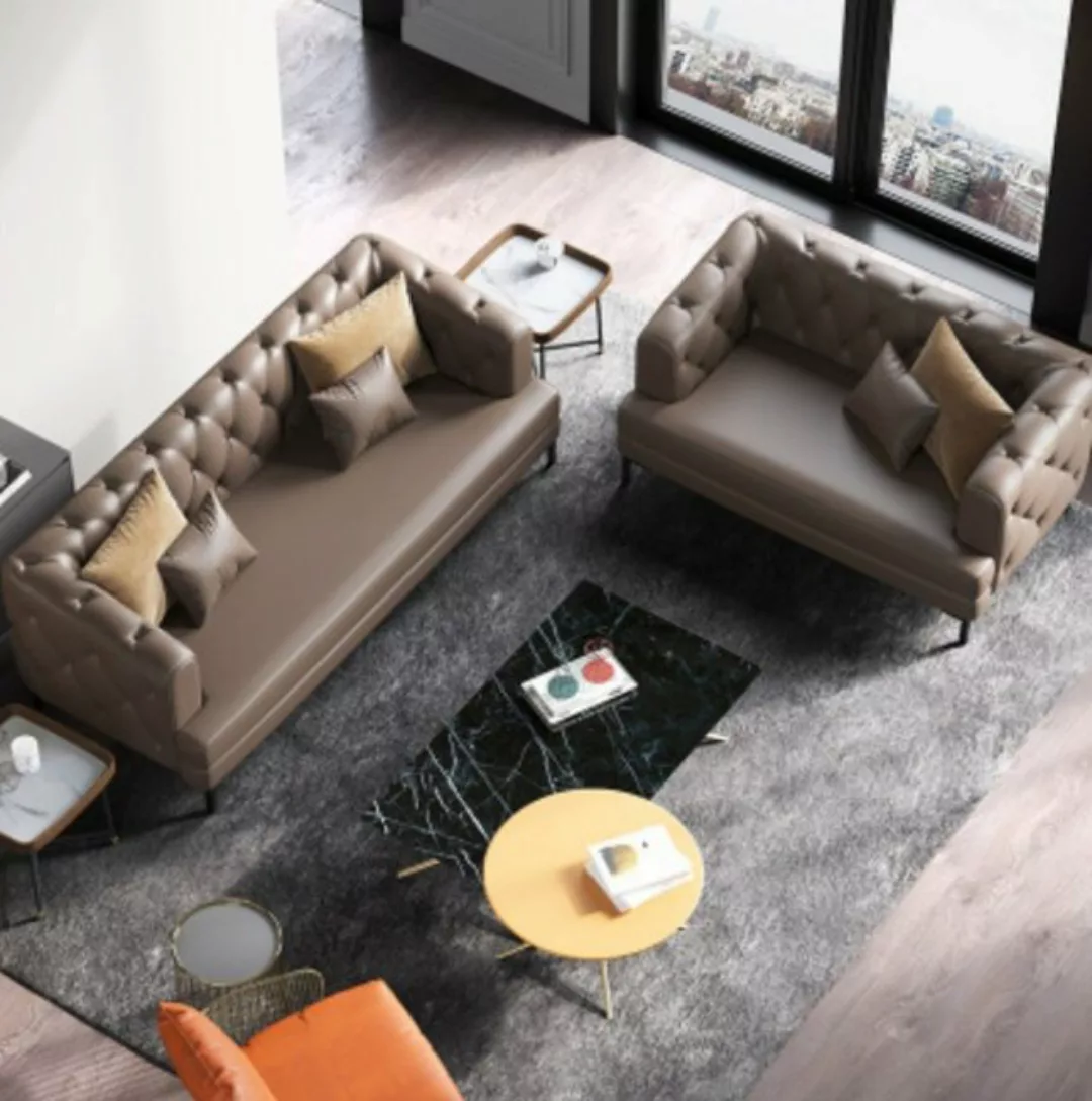 JVmoebel Sofa Sofagarnitur 3+2 Sitzer Set Design Sofas Polster Couchen Lede günstig online kaufen