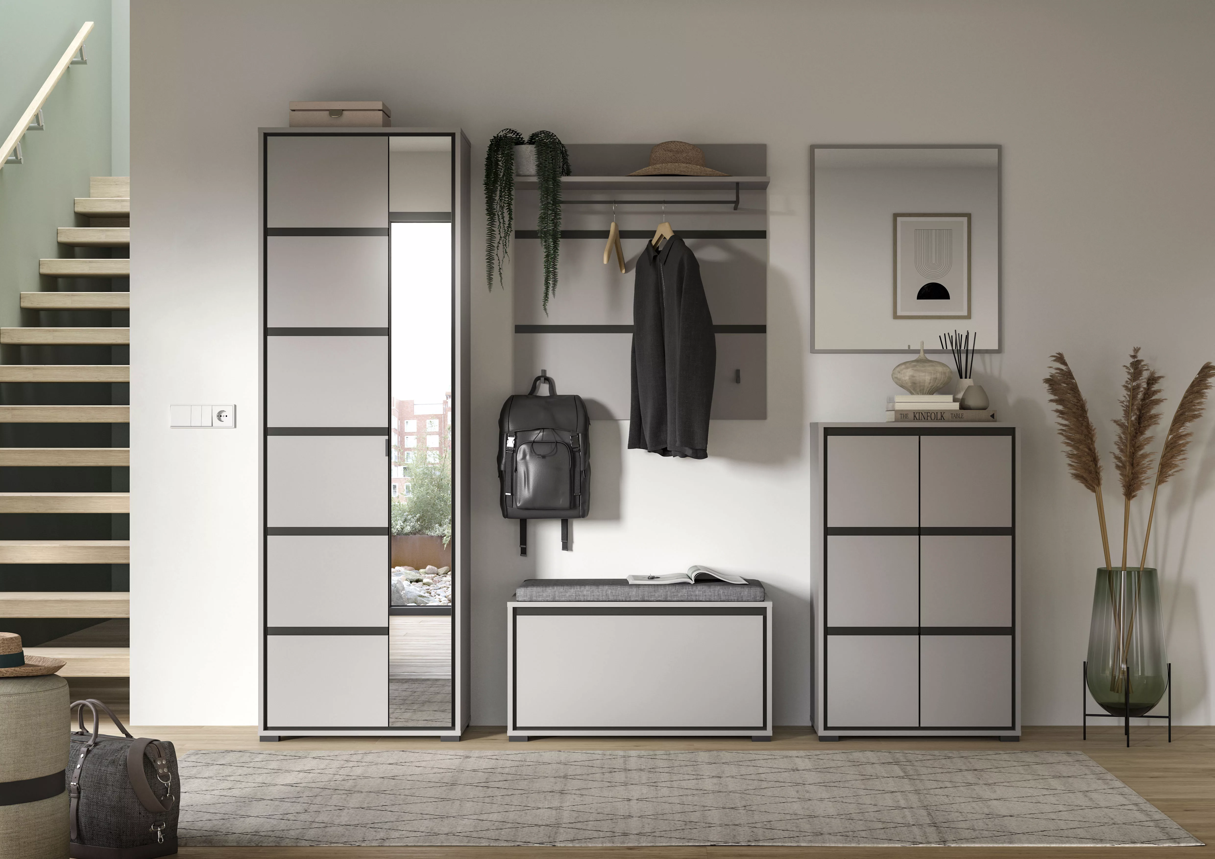 INOSIGN Garderoben-Set "Skygge", (4 St.), Garderobenmöbel, Flurgarderobe günstig online kaufen