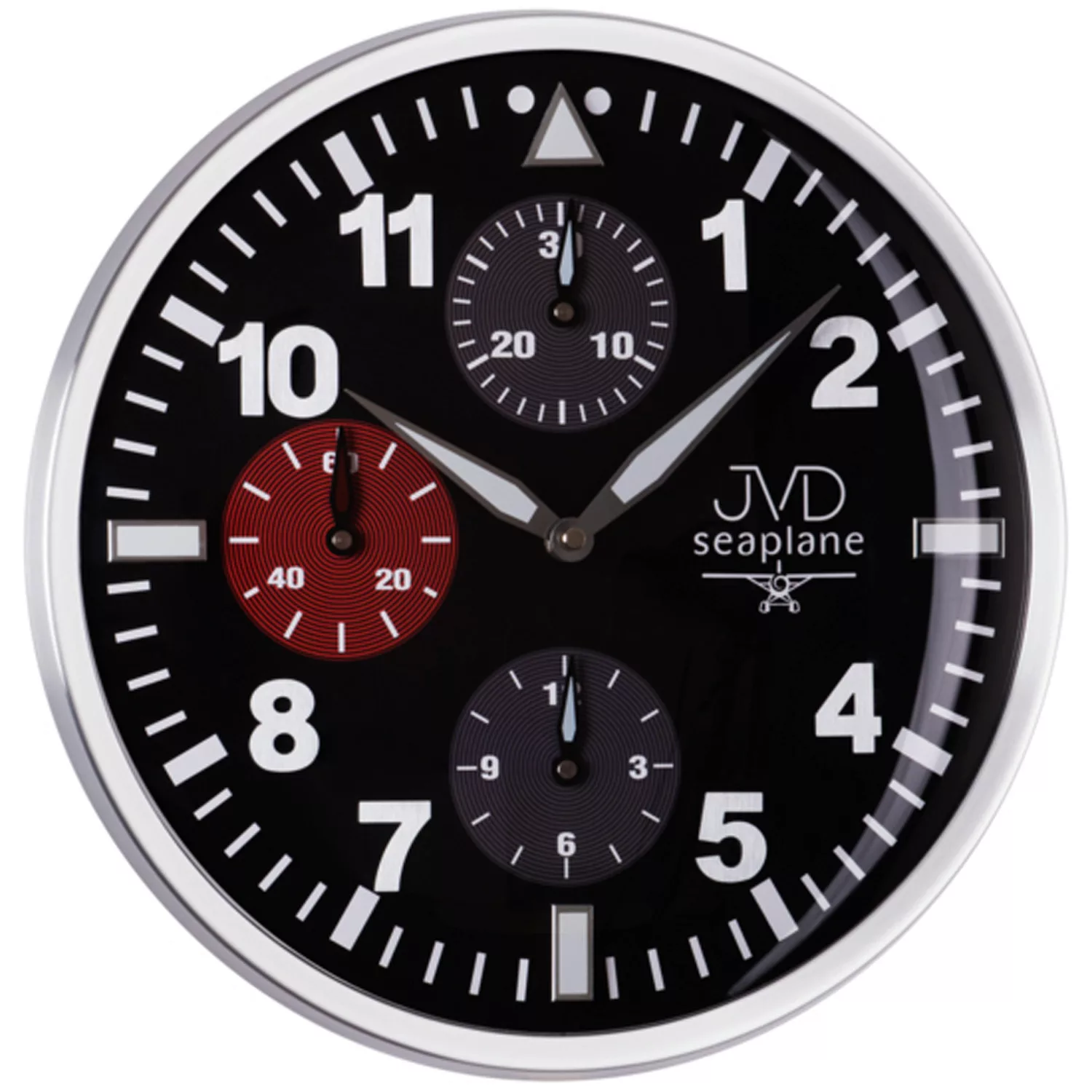 Jvd Ha15.1 Wanduhr Quarz Analog Schwarz Rund Funktionslose Chronograph-opti günstig online kaufen