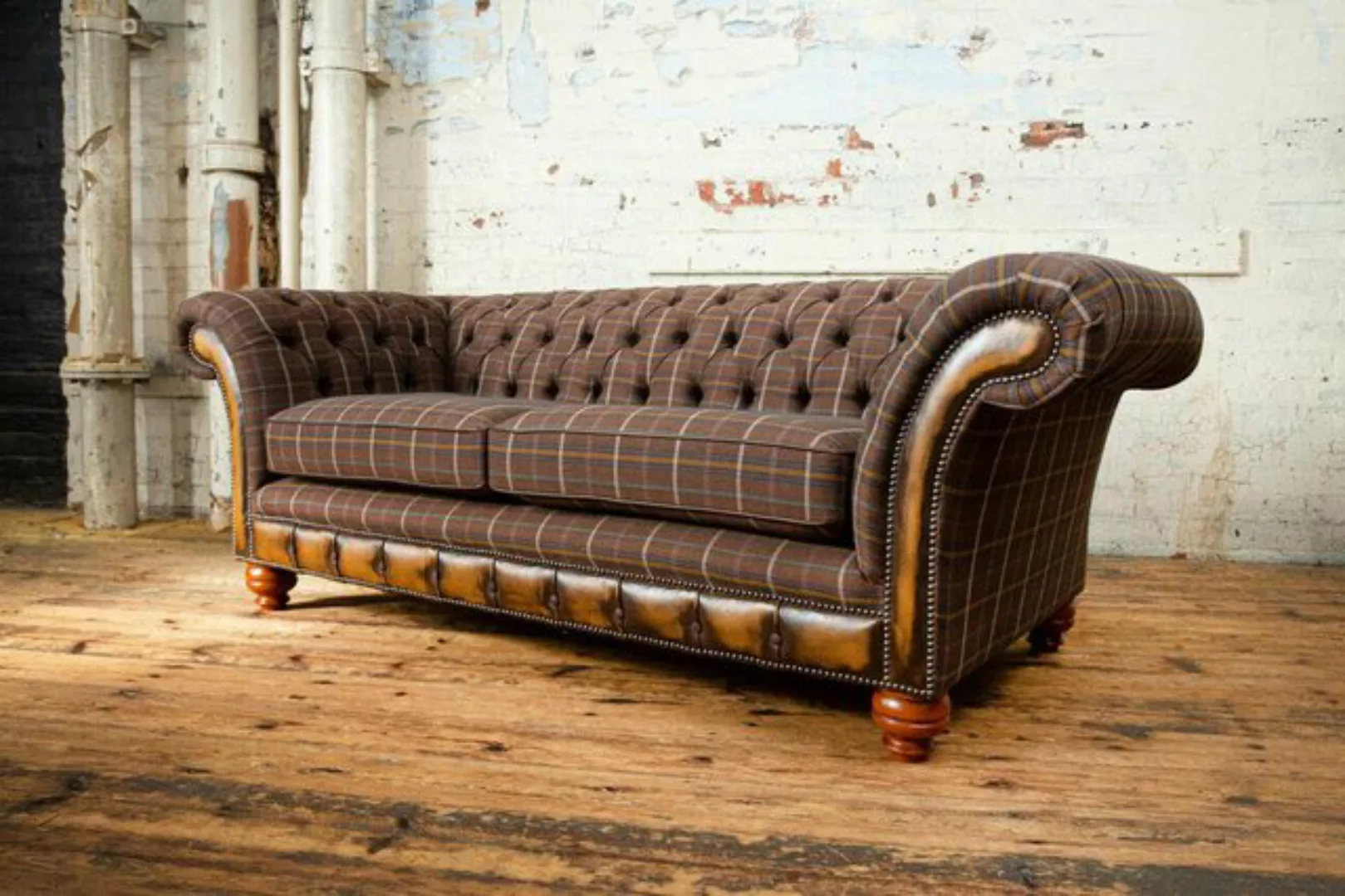 Xlmoebel 3-Sitzer Chesterfield Sofa in klassischem Design, 3-Sitzer Polster günstig online kaufen