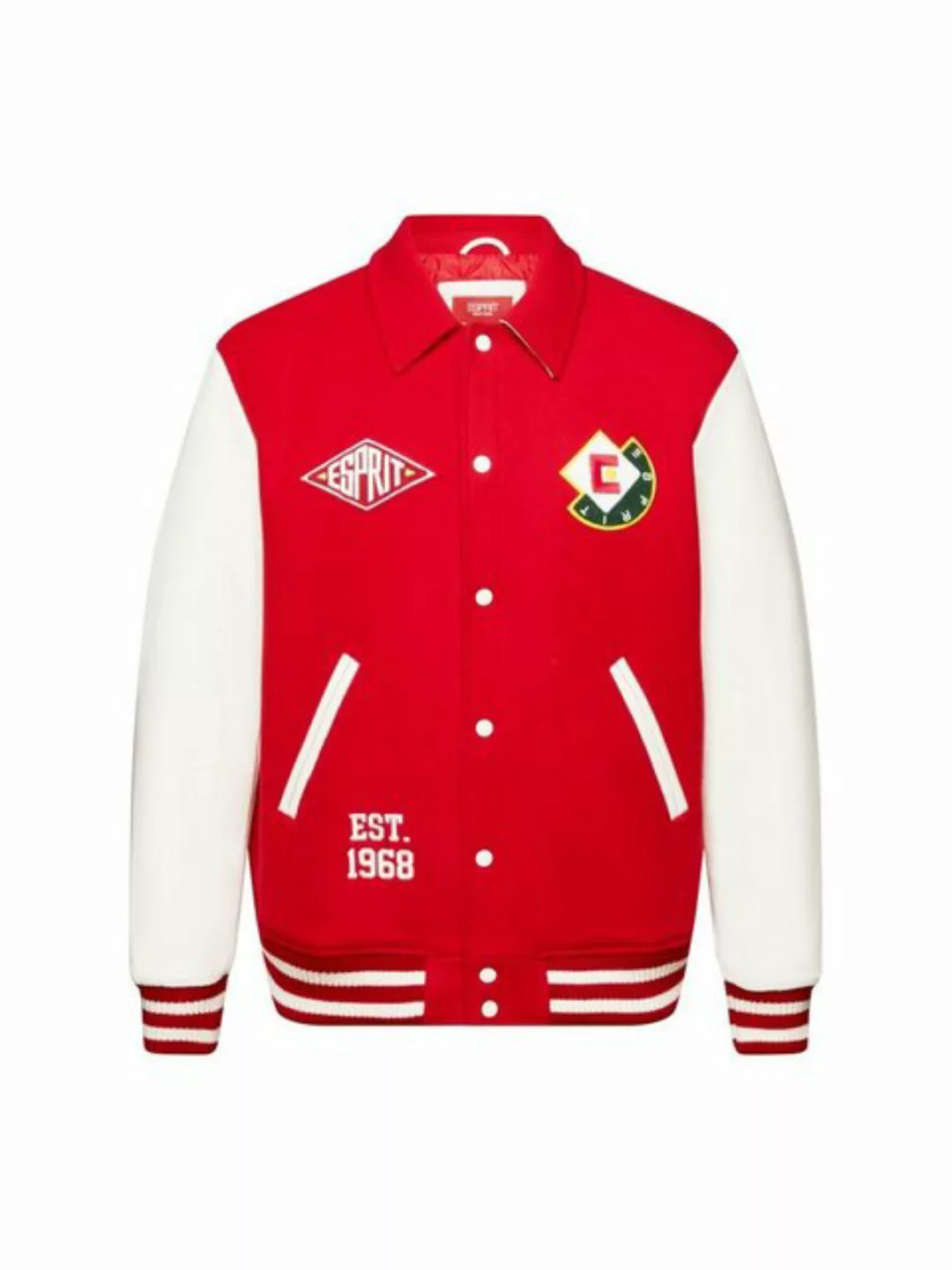 Esprit Collegejacke Collegejacke aus Wollmix mit Logo-Patch günstig online kaufen