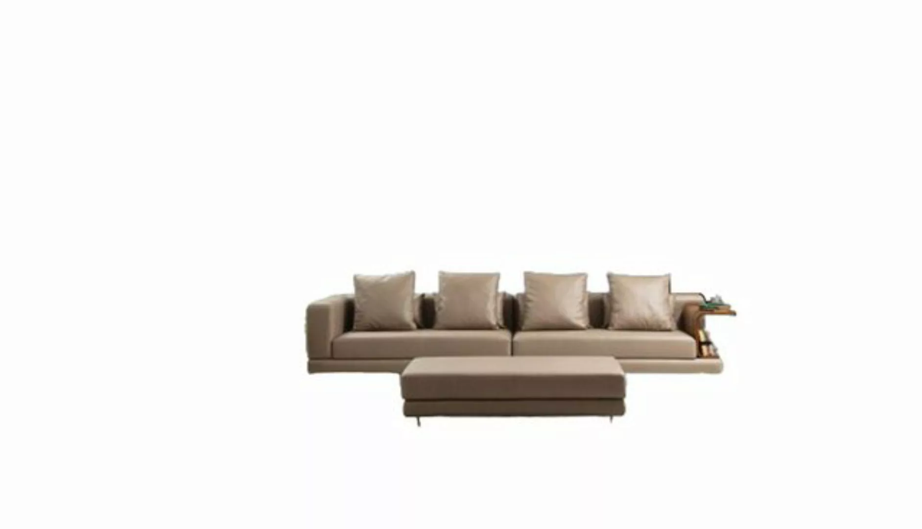 JVmoebel Sofa Couchgarnitur Viersitzer Dreisitzer Sessel Beige Sofa 3tlg Le günstig online kaufen