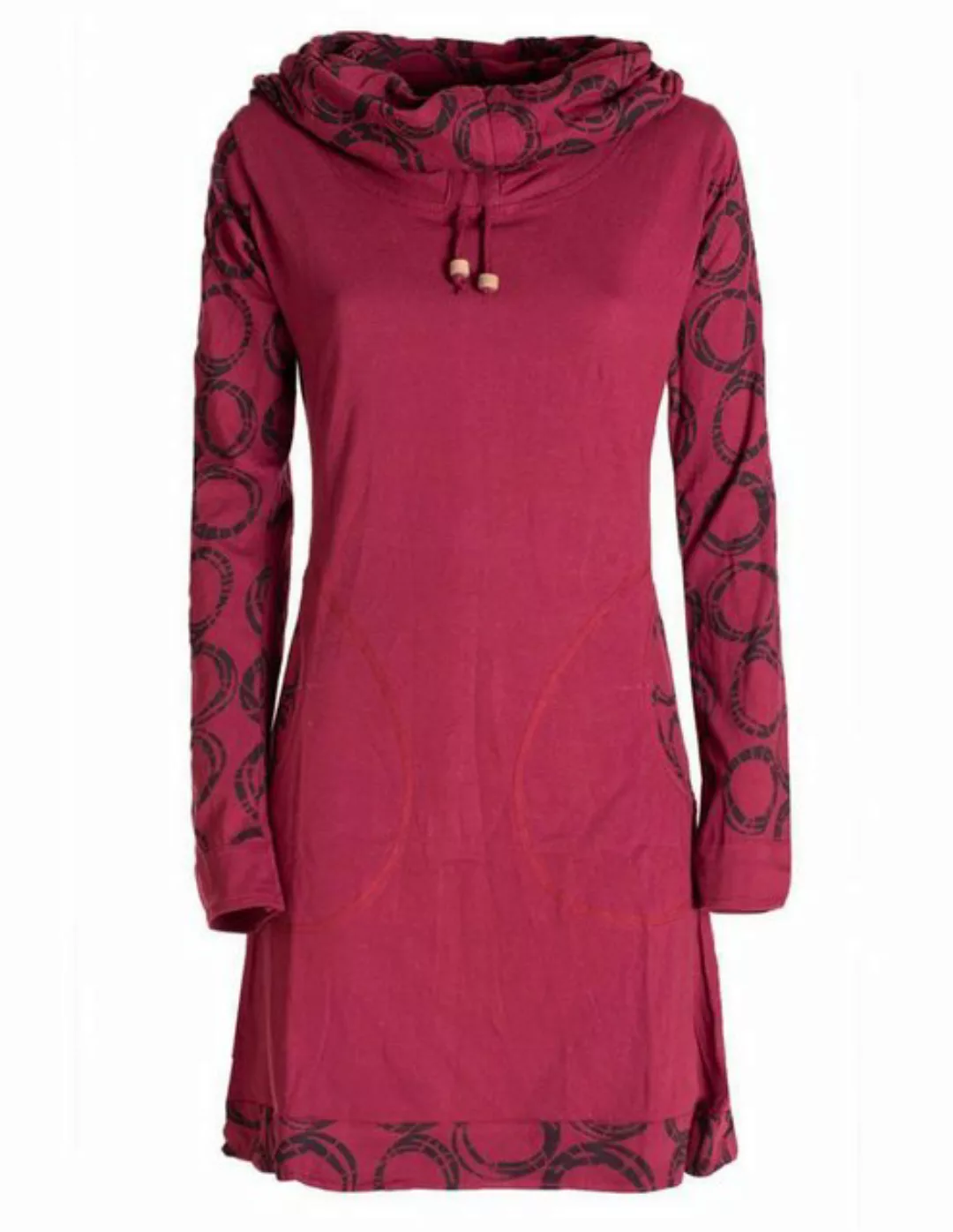 Vishes Jerseykleid Langarm Kleid Schal-Kleid Winterkleider Baumwollkleid El günstig online kaufen