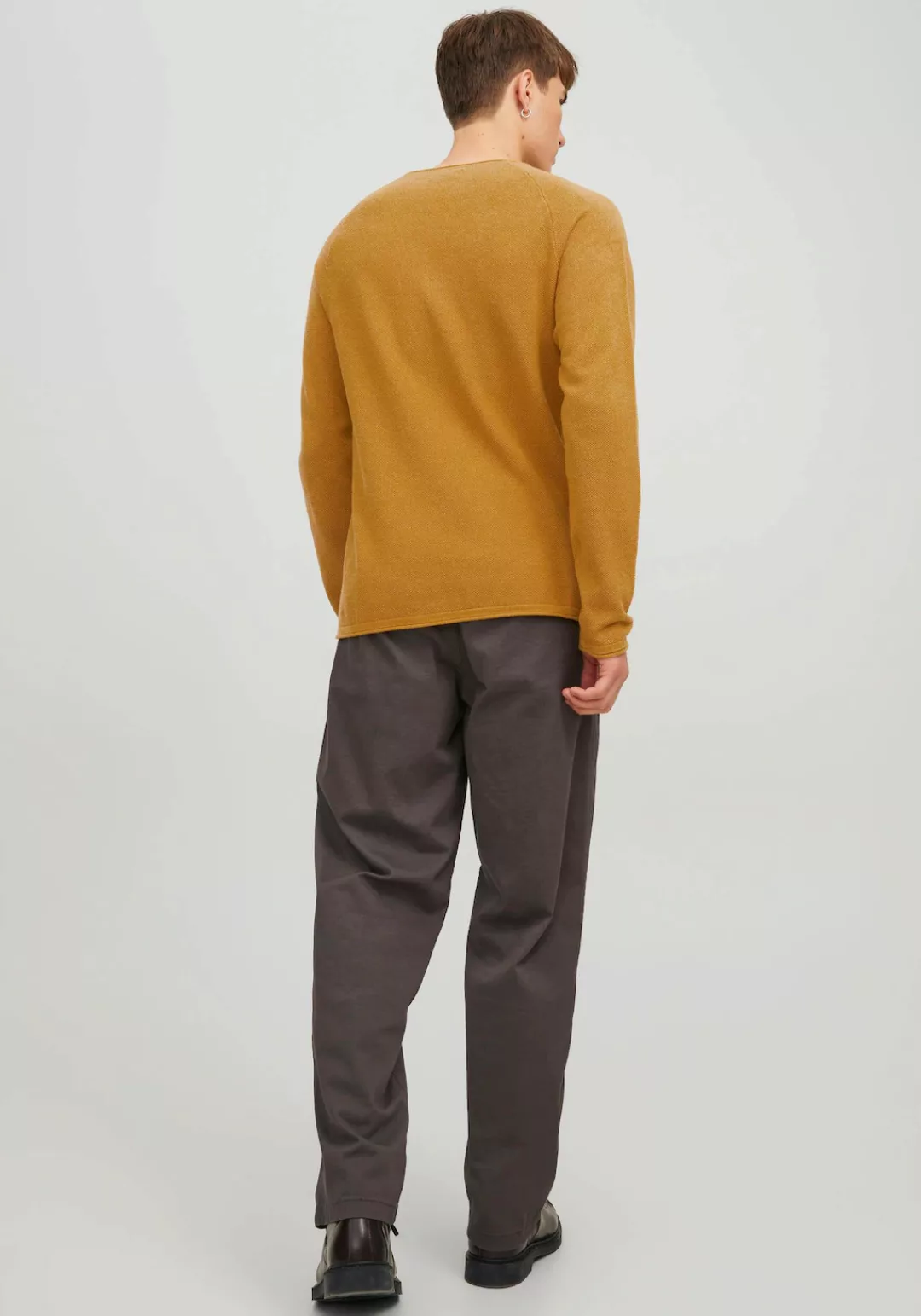 Jack & Jones Strickpullover Rundhals Strickpullover Langarm Sweater aus Bau günstig online kaufen