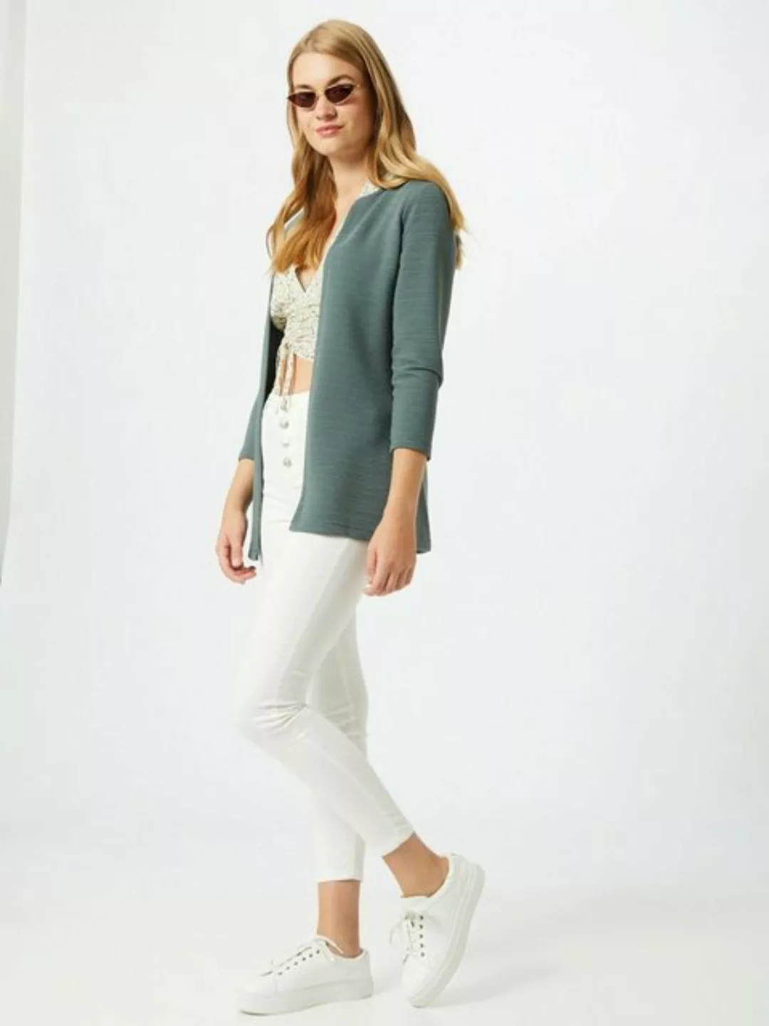 ONLY Longblazer ONLLECO 7/8 LONG CARDIGAN gerippte Oberflächenstruktur günstig online kaufen