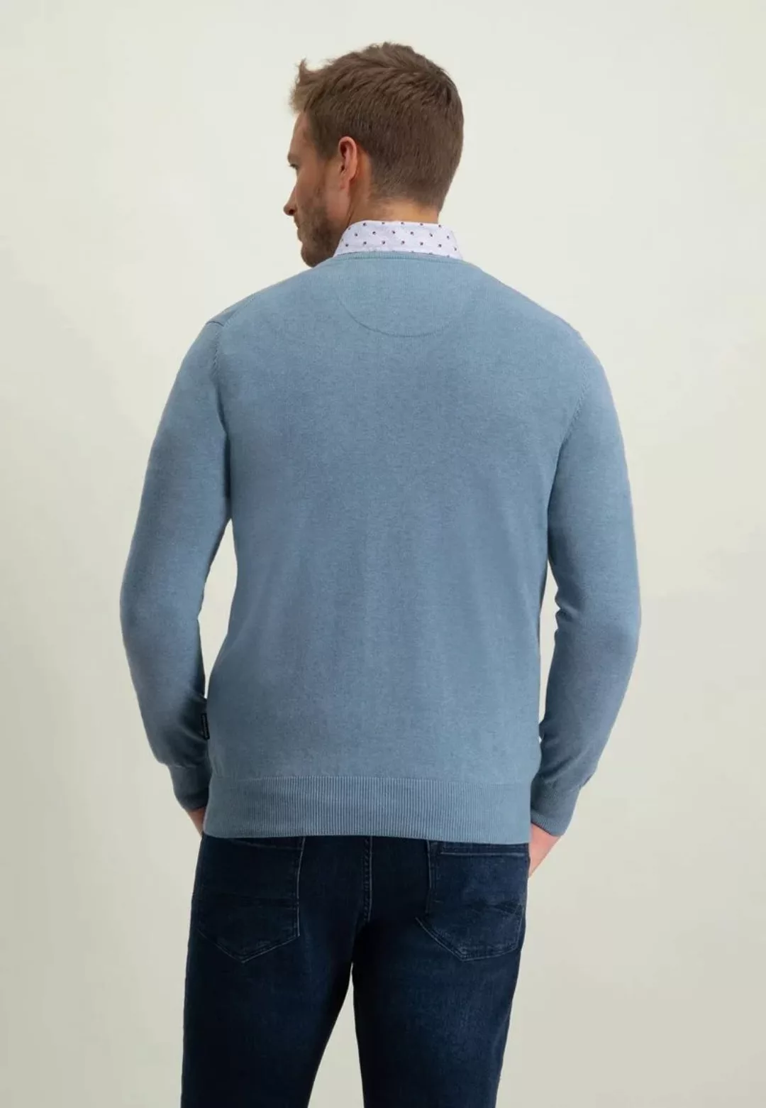 State Of Art Pullover mit V-Ausschnitt Hellblau - Größe XL günstig online kaufen