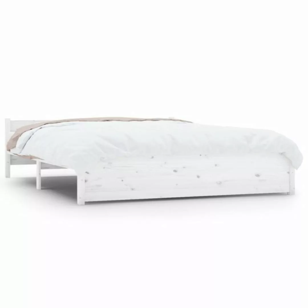 furnicato Bett Massivholzbett Weiß 140x190 cm günstig online kaufen