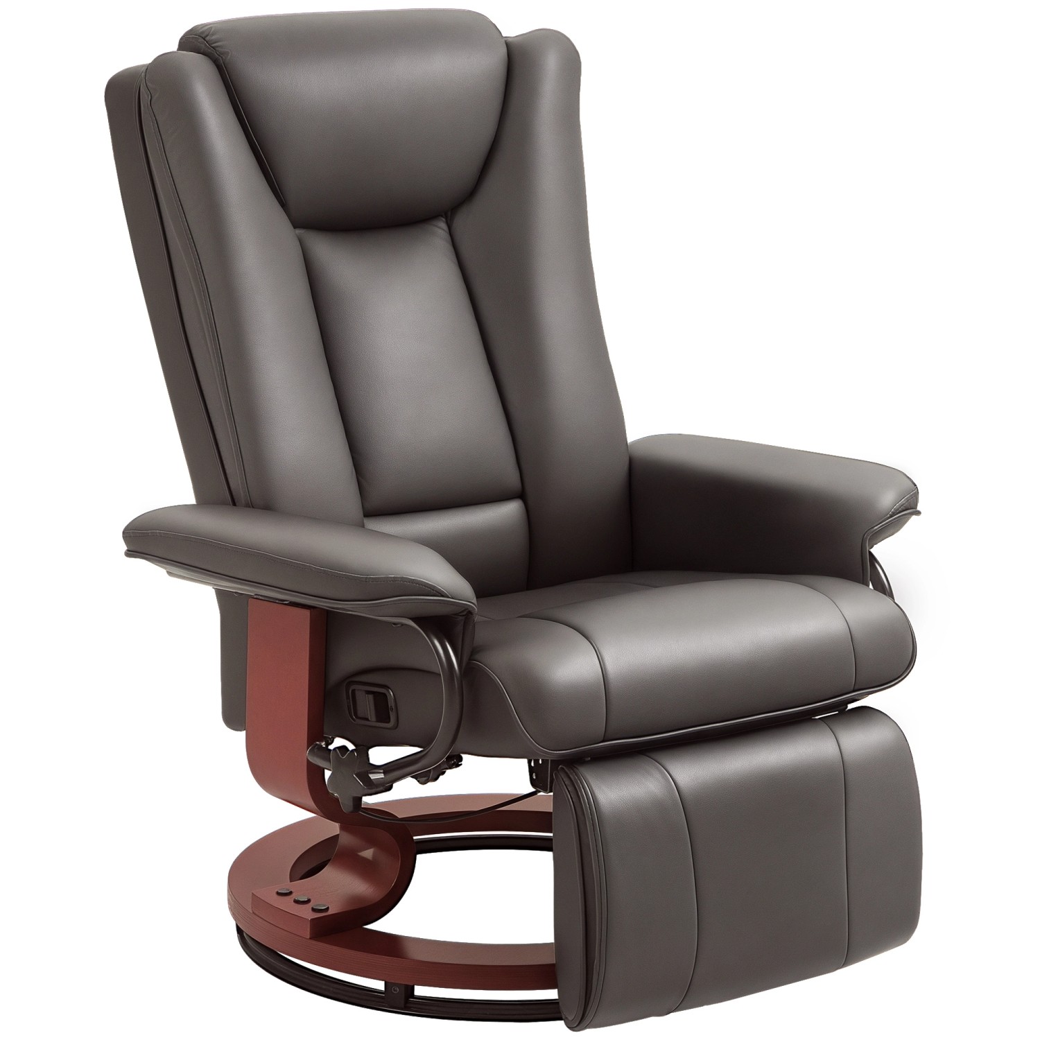 HOMCOM Relaxsessel Kunstleder Holzwerkstoff Braun 78L x 88B x 103H cm günstig online kaufen