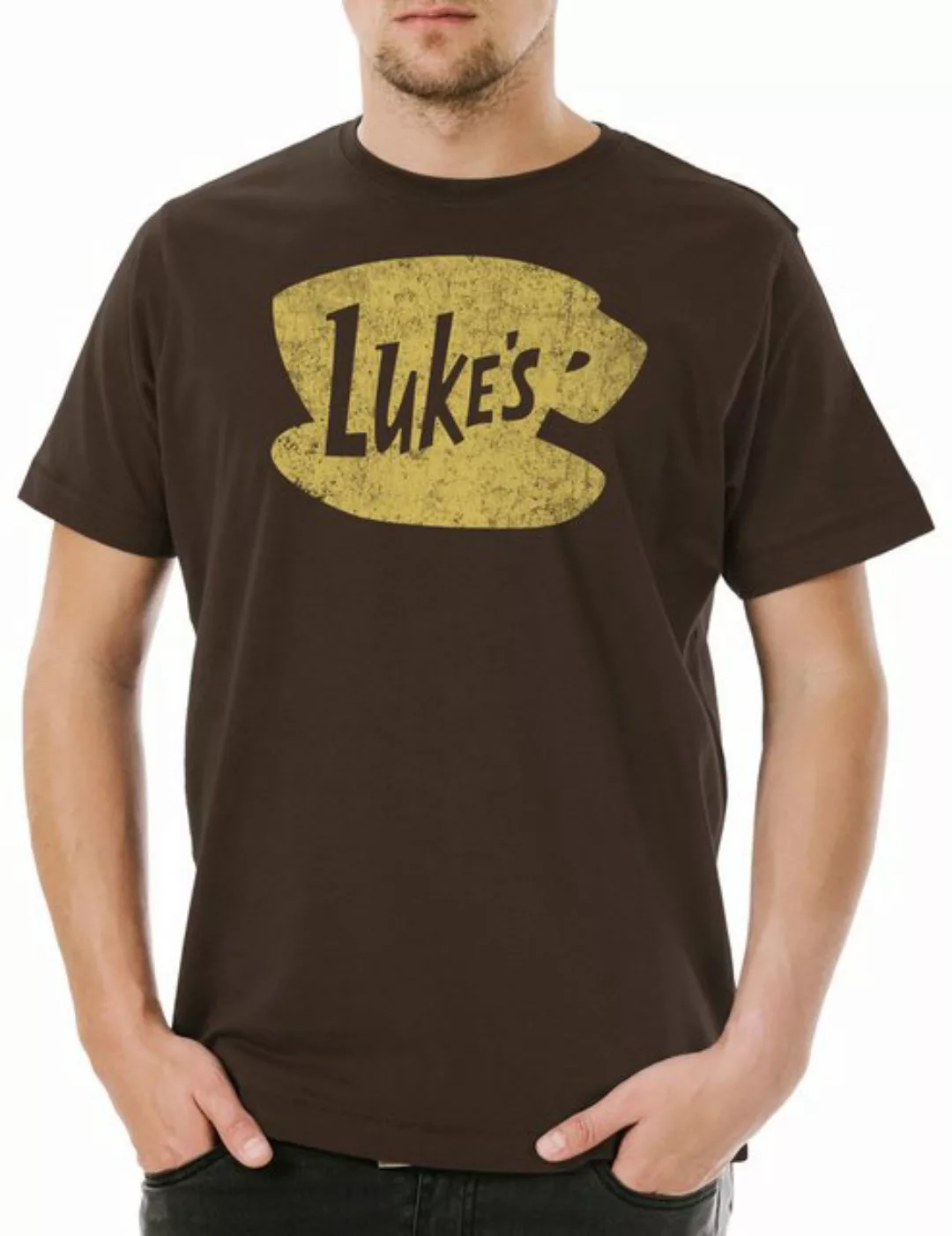 Urban Backwoods Print-Shirt Luke´s Herren T-Shirt Gilmore Luke Danes Diner günstig online kaufen