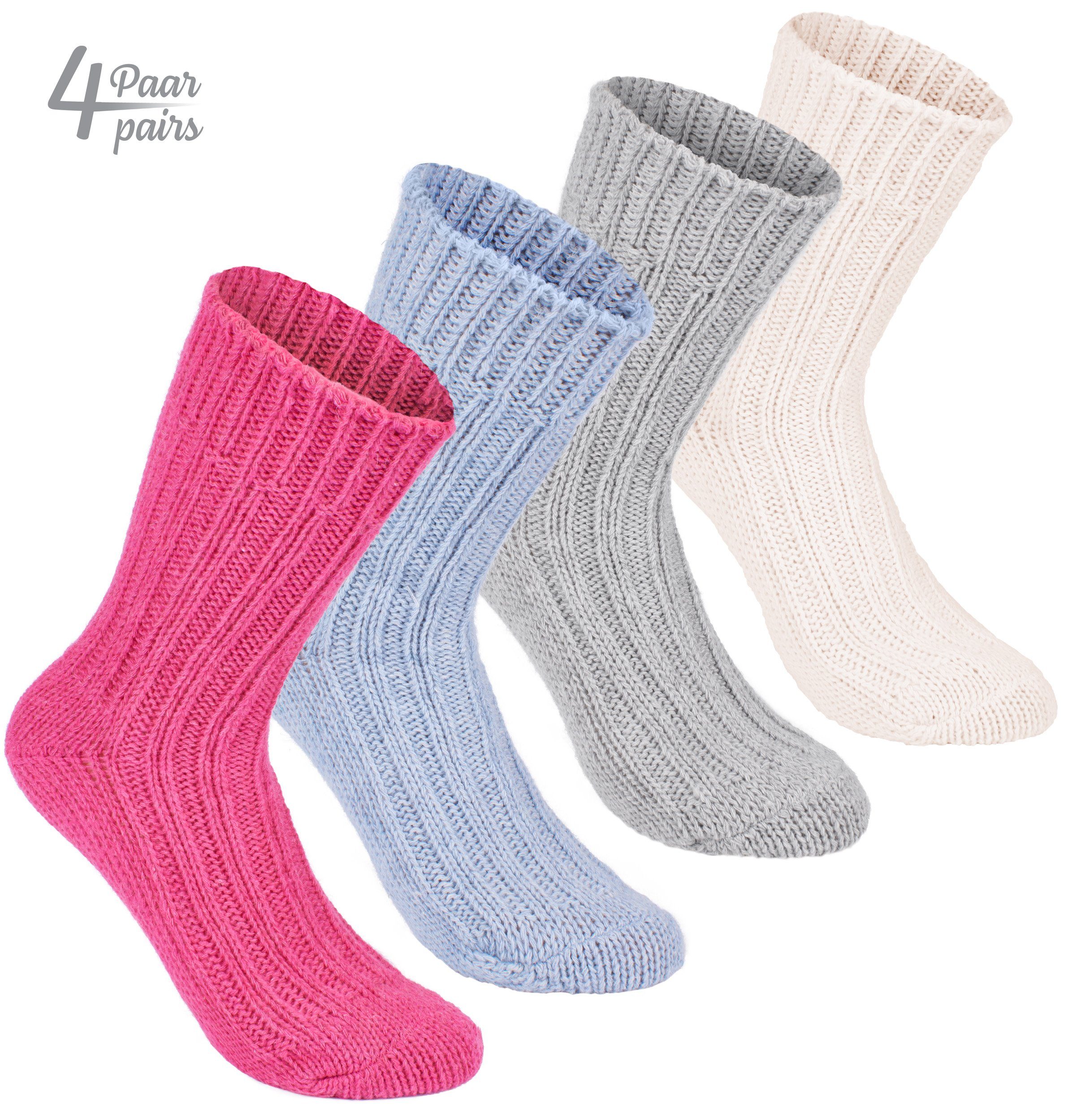 BRUBAKER Kuschelsocken warme dicke Alpaka Socken günstig online kaufen