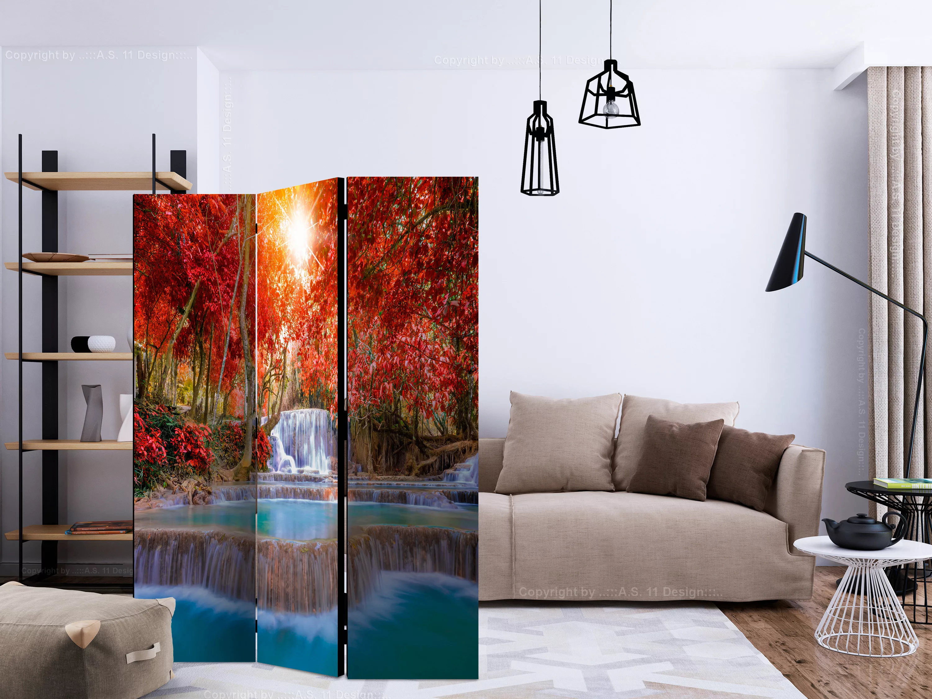 3-teiliges Paravent - Nature's Magic [room Dividers] günstig online kaufen