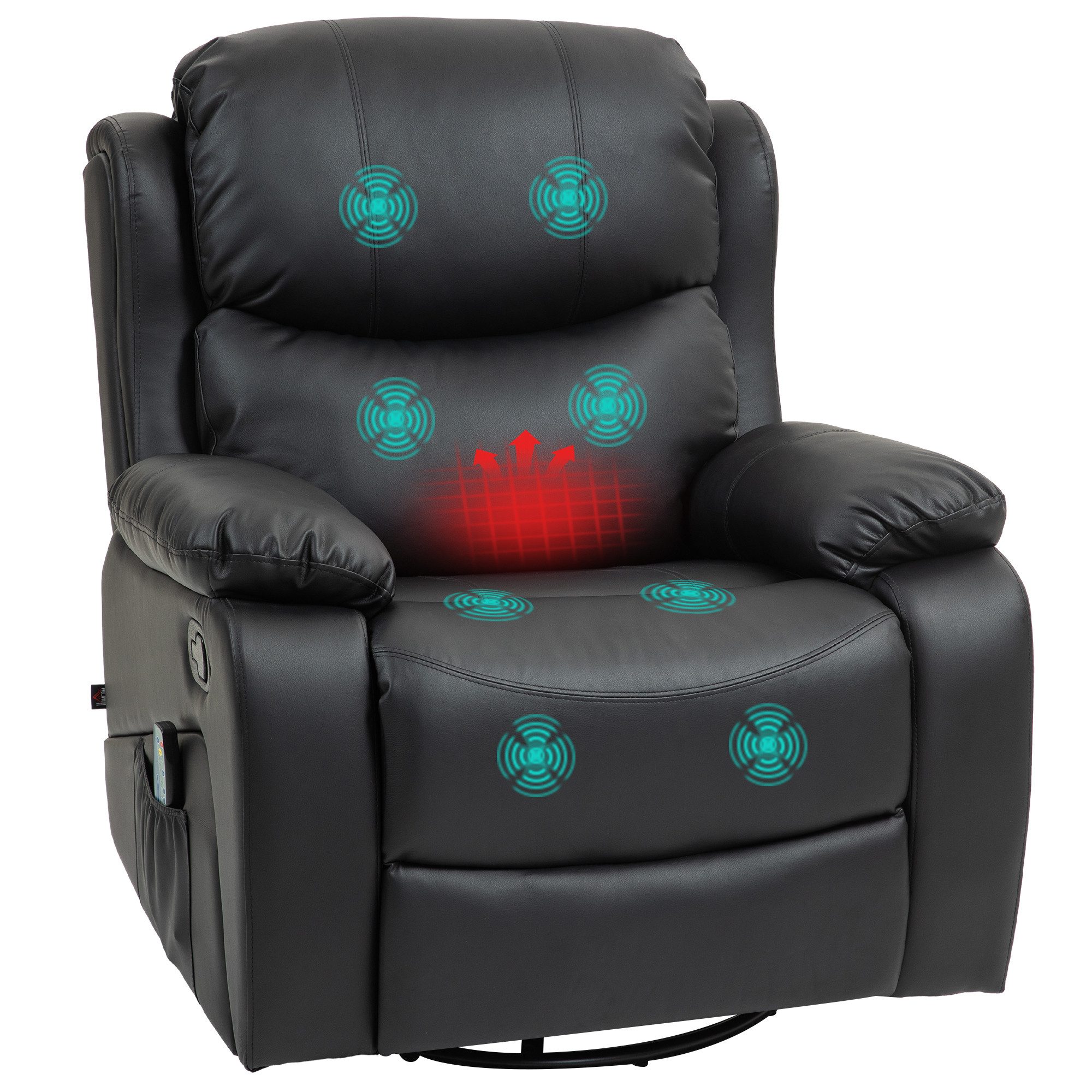 HOMCOM Massagesessel Elektrisch Fernsehsessel mit Liegefunktion, günstig online kaufen