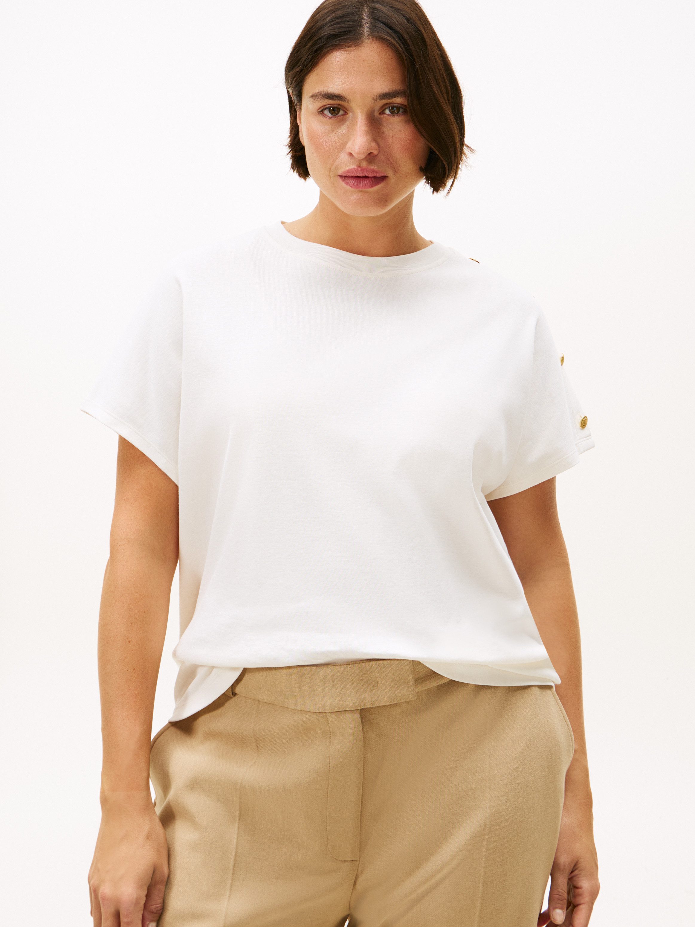 Tommy Hilfiger Curve Kurzarmshirt CRV GOLD günstig online kaufen