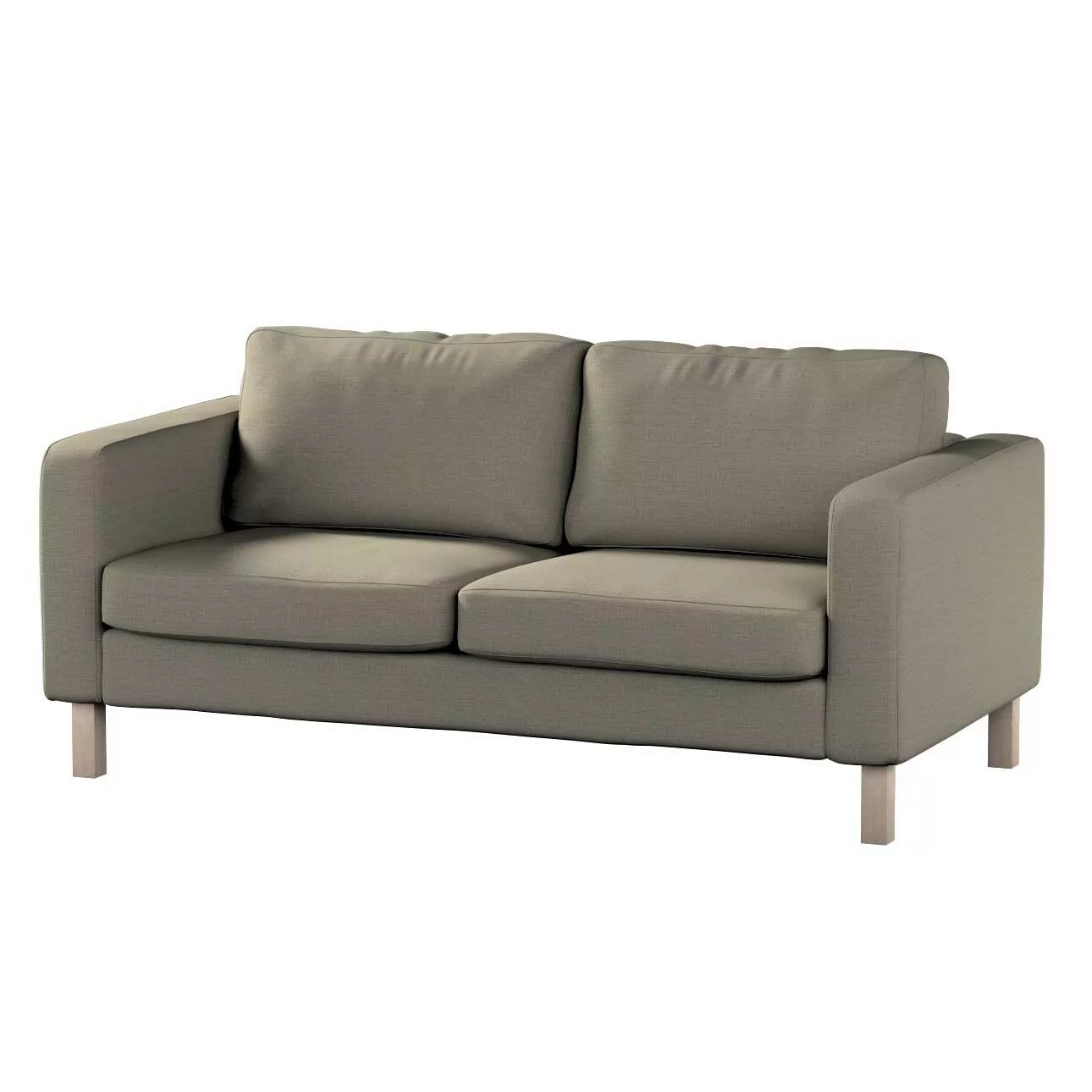 Bezug für Karlstad 2-Sitzer Sofa nicht ausklappbar, grau-braun, Sofahusse, günstig online kaufen